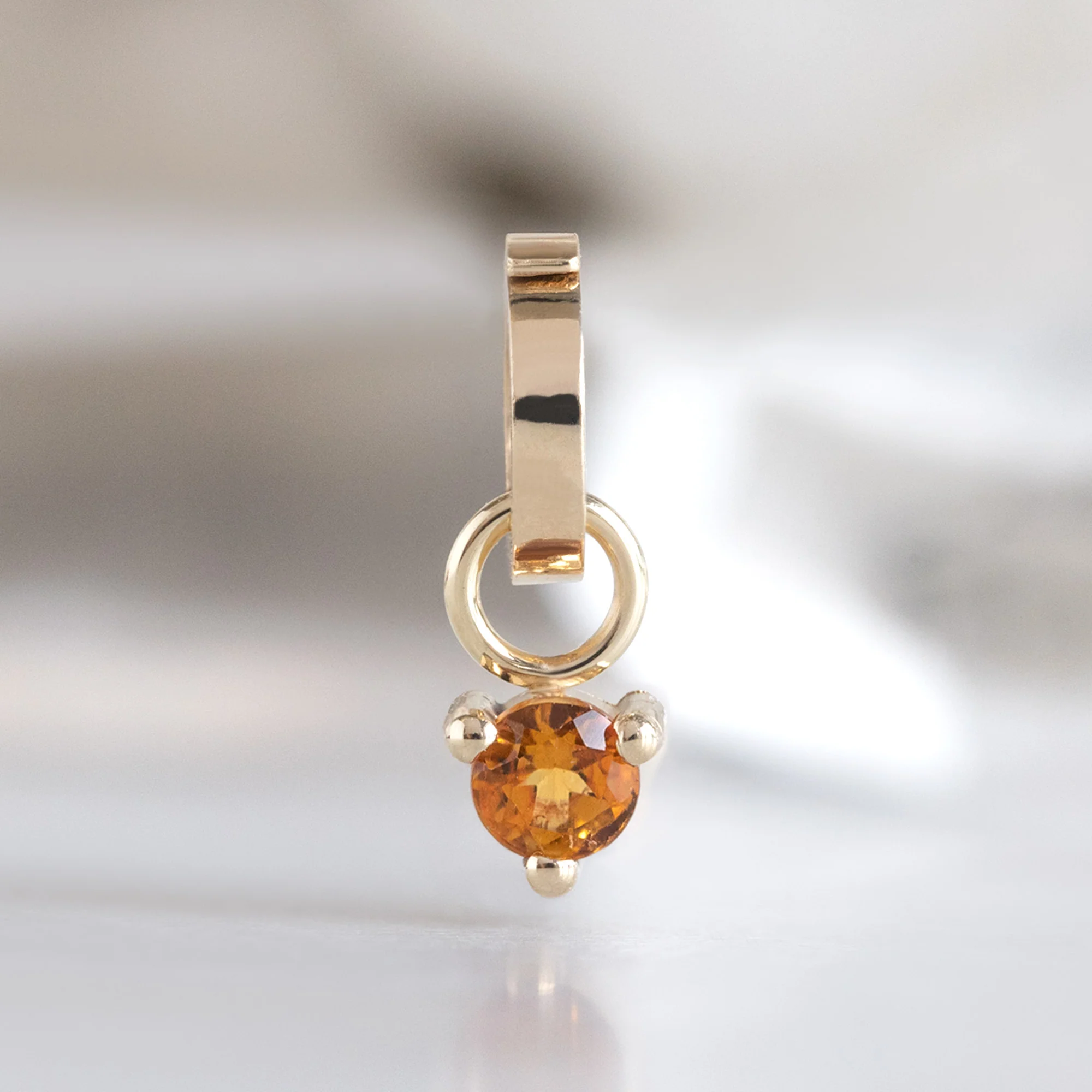 The Citrine Birthstone Charm | Yellow Gold