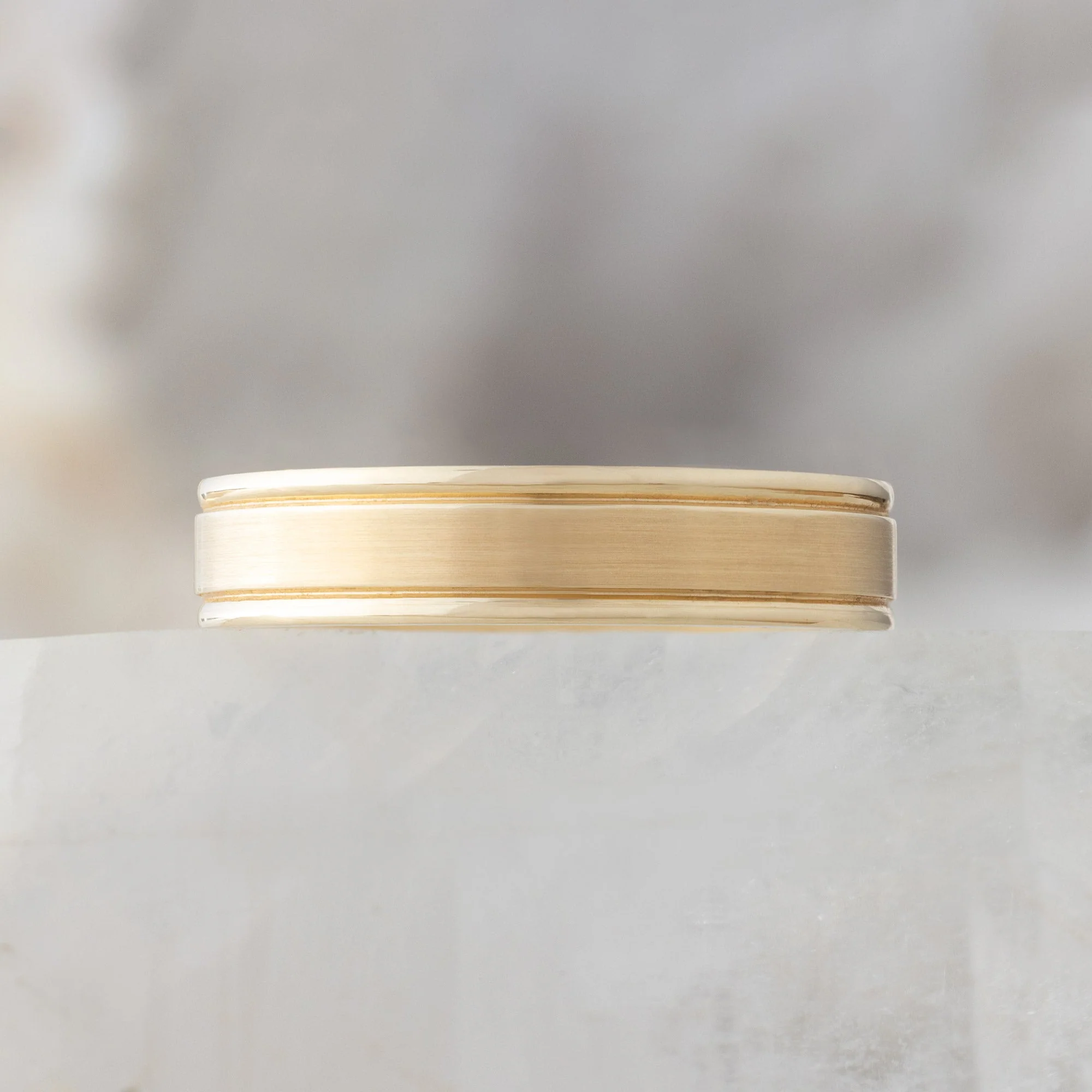 The Grooved Wedding Band | Yellow, Rose or White Gold - Image 3