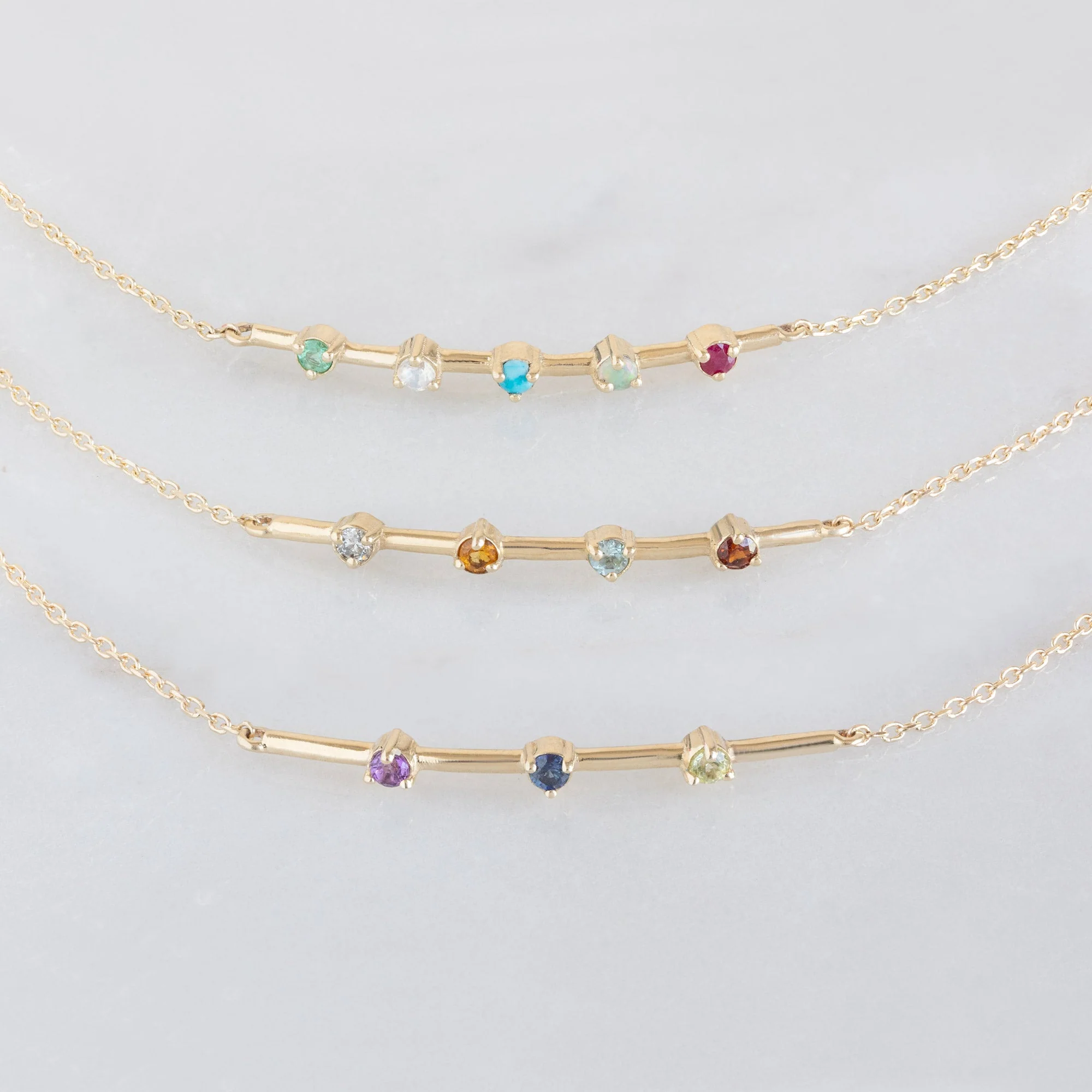 The Custom Multi-Birthstone Bracelet | 5 Stones - Image 4