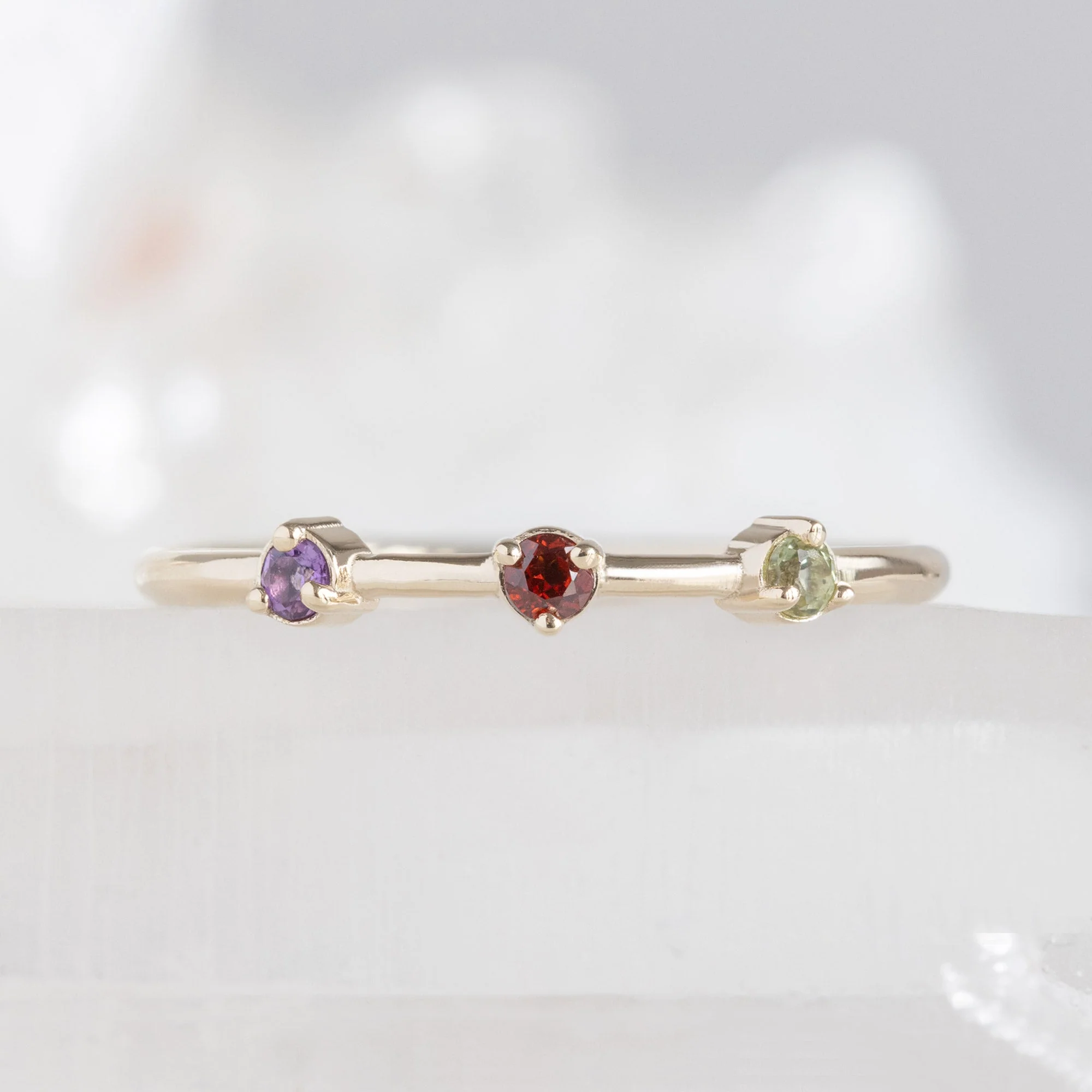 The Custom Multi-Birthstone Ring | 3 Stones