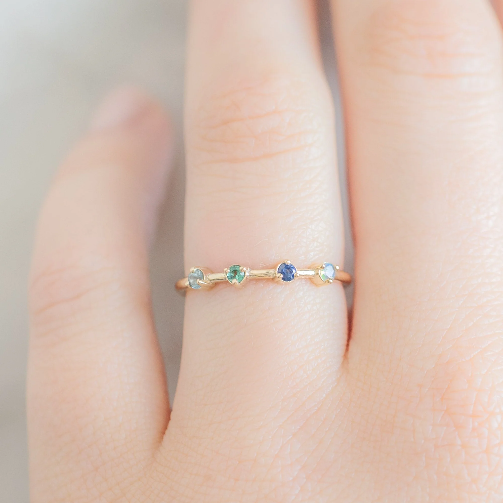 The Custom Multi-Birthstone Ring | 4 Stones - Image 2