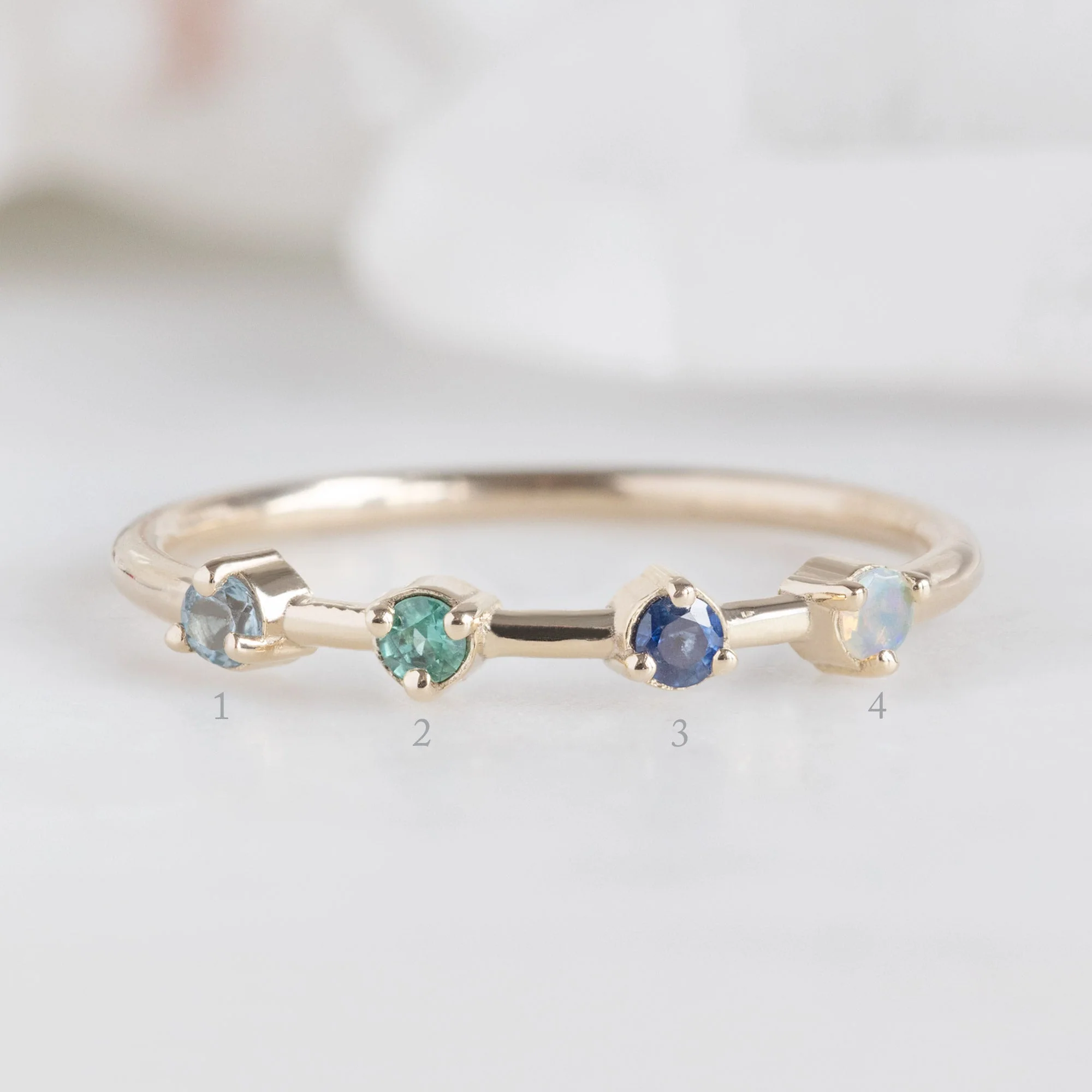 The Custom Multi-Birthstone Ring | 4 Stones - Image 3