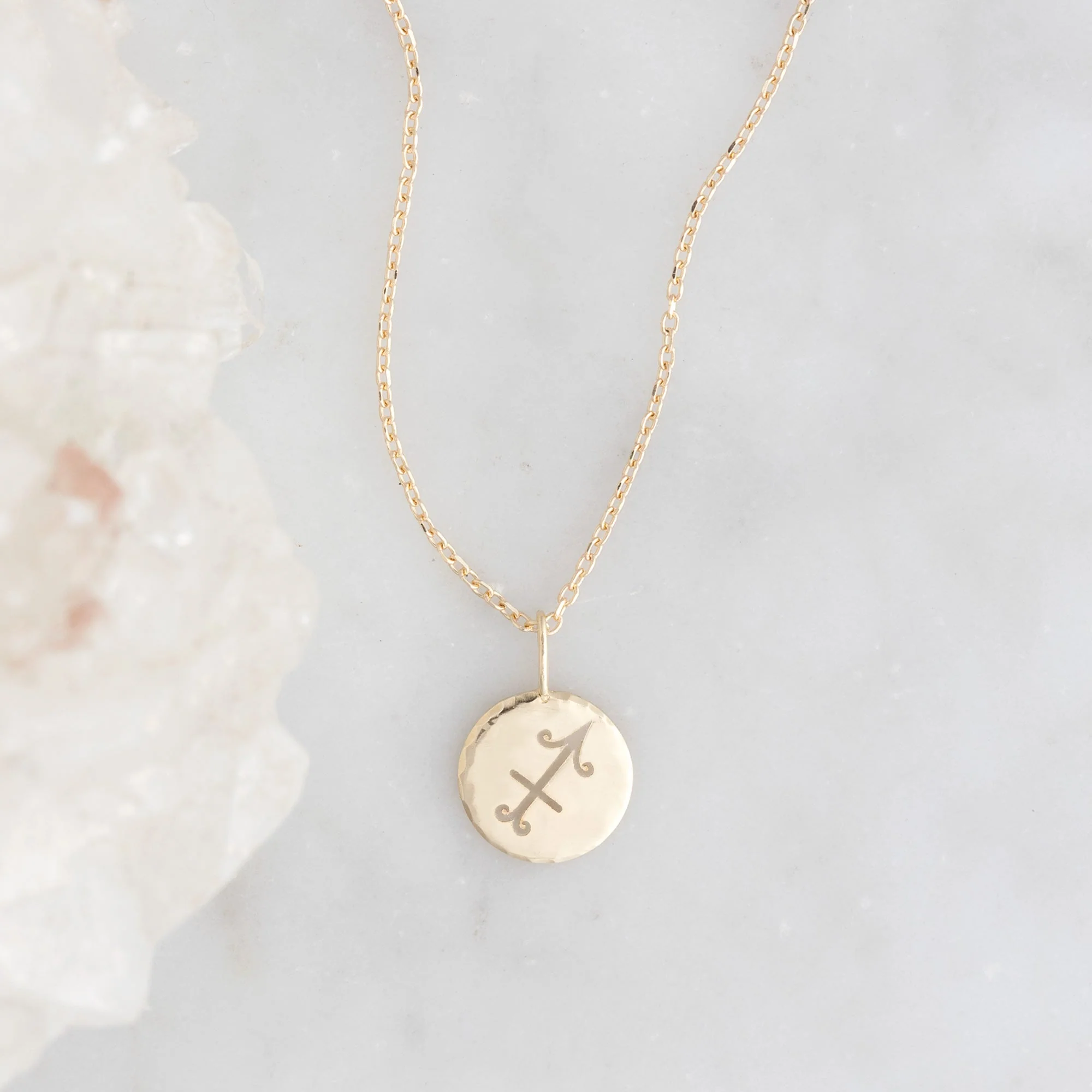 The Zodiac Birthstone Charm Necklace | Yellow, Rose or White Gold - Image 12