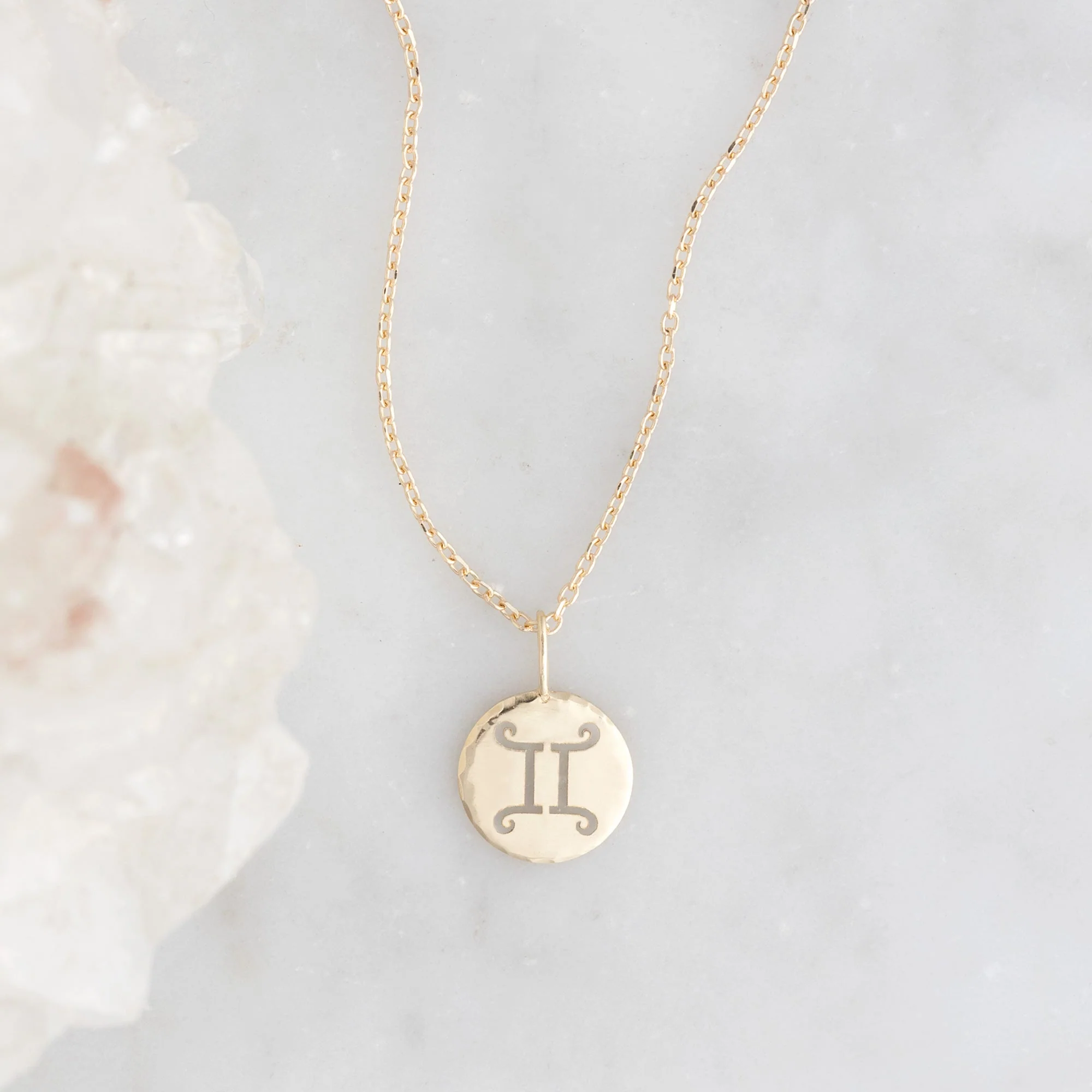 The Zodiac Birthstone Charm Necklace | Yellow, Rose or White Gold - Image 6