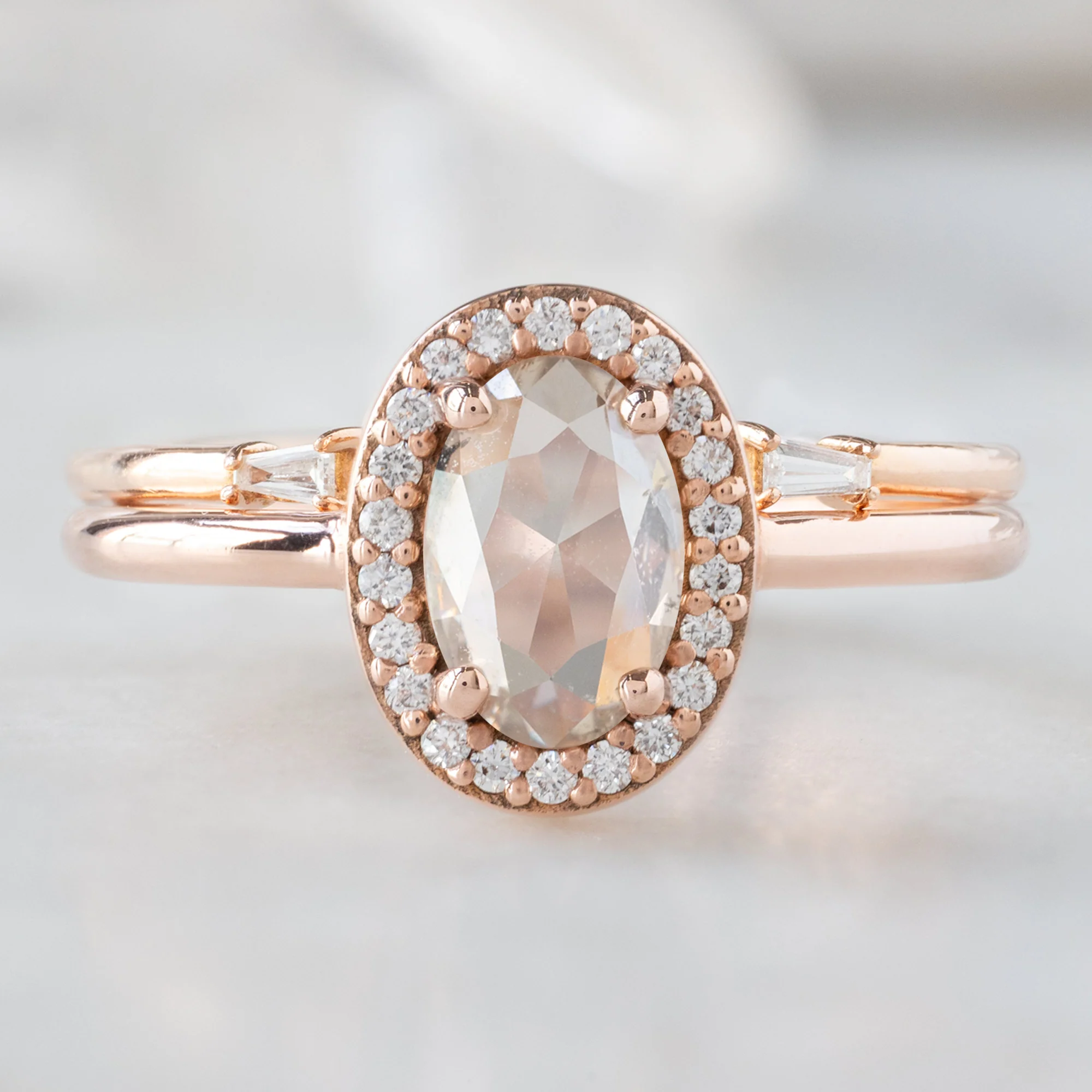 The Dahlia Ring | 0.87ct Oval Pink Diamond in 14K Rose Gold - Image 3