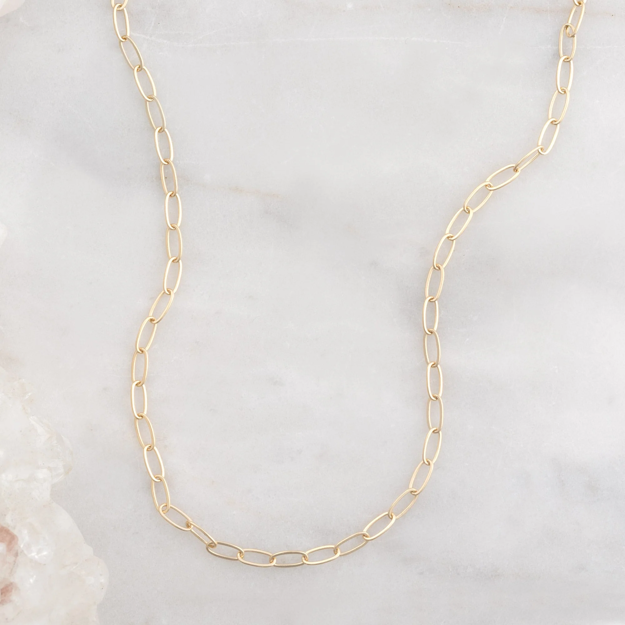 The Drawn Cable Chain Charm Necklace | Yellow Gold