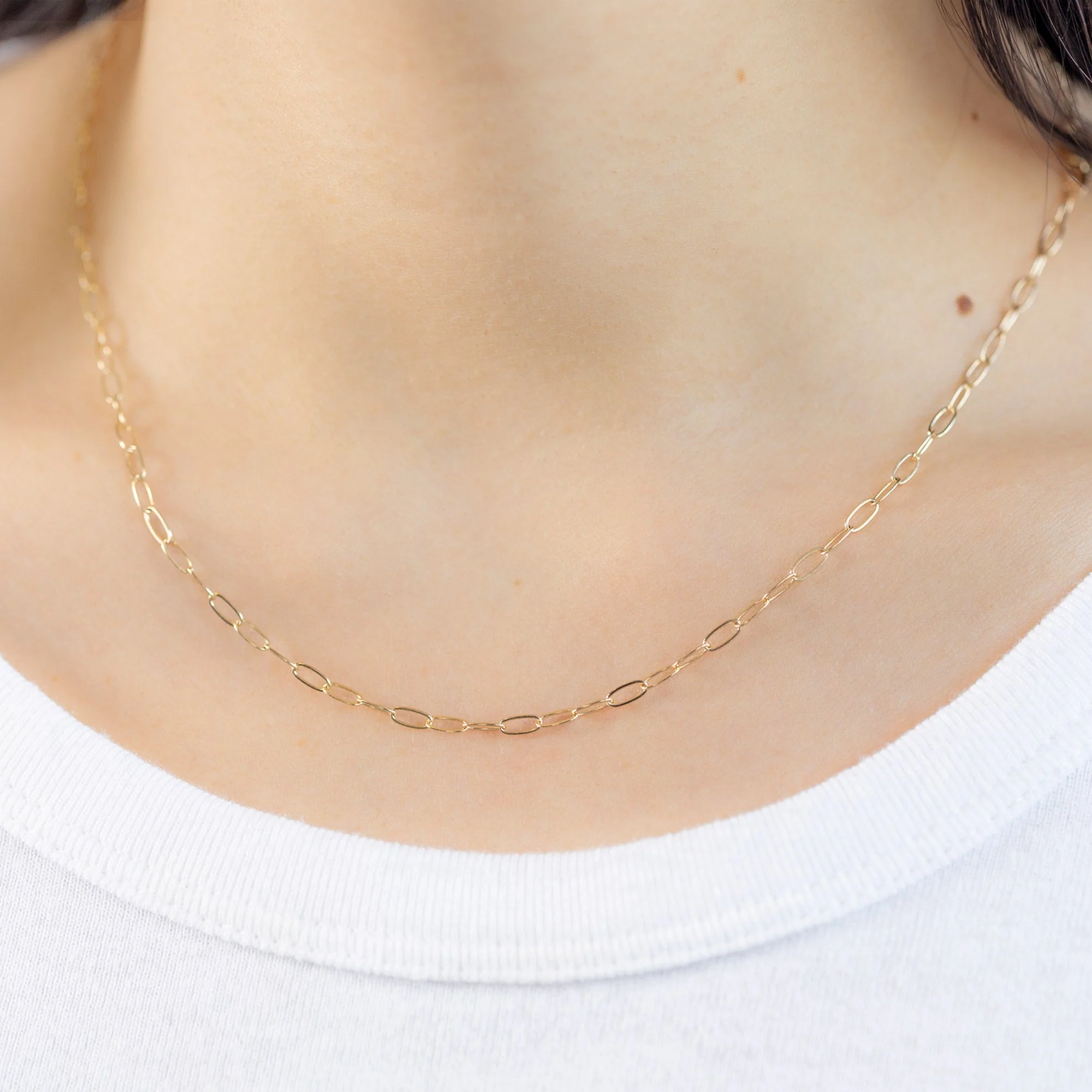 The Drawn Cable Chain Charm Necklace | Yellow Gold - Image 4