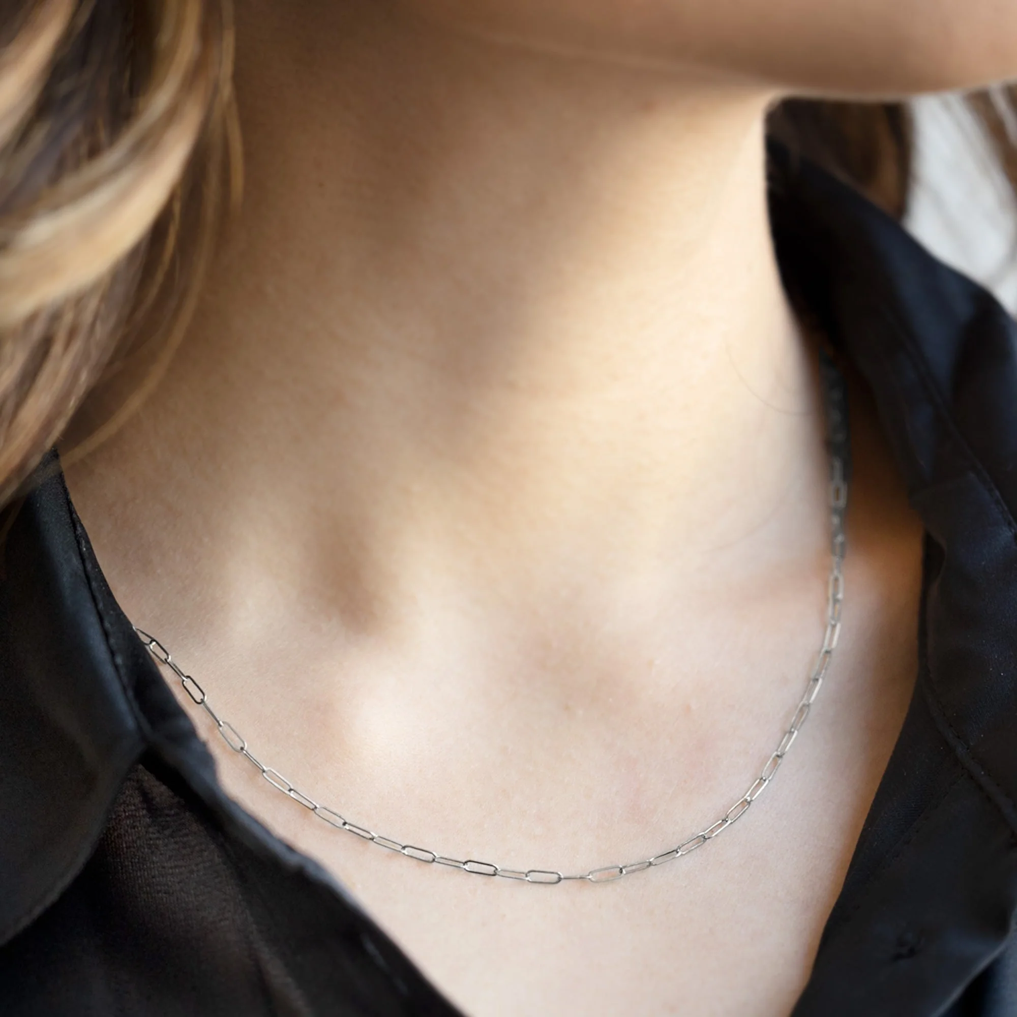 The Drawn Cable Link Chain Necklace | Yellow, Rose or White Gold - Image 11