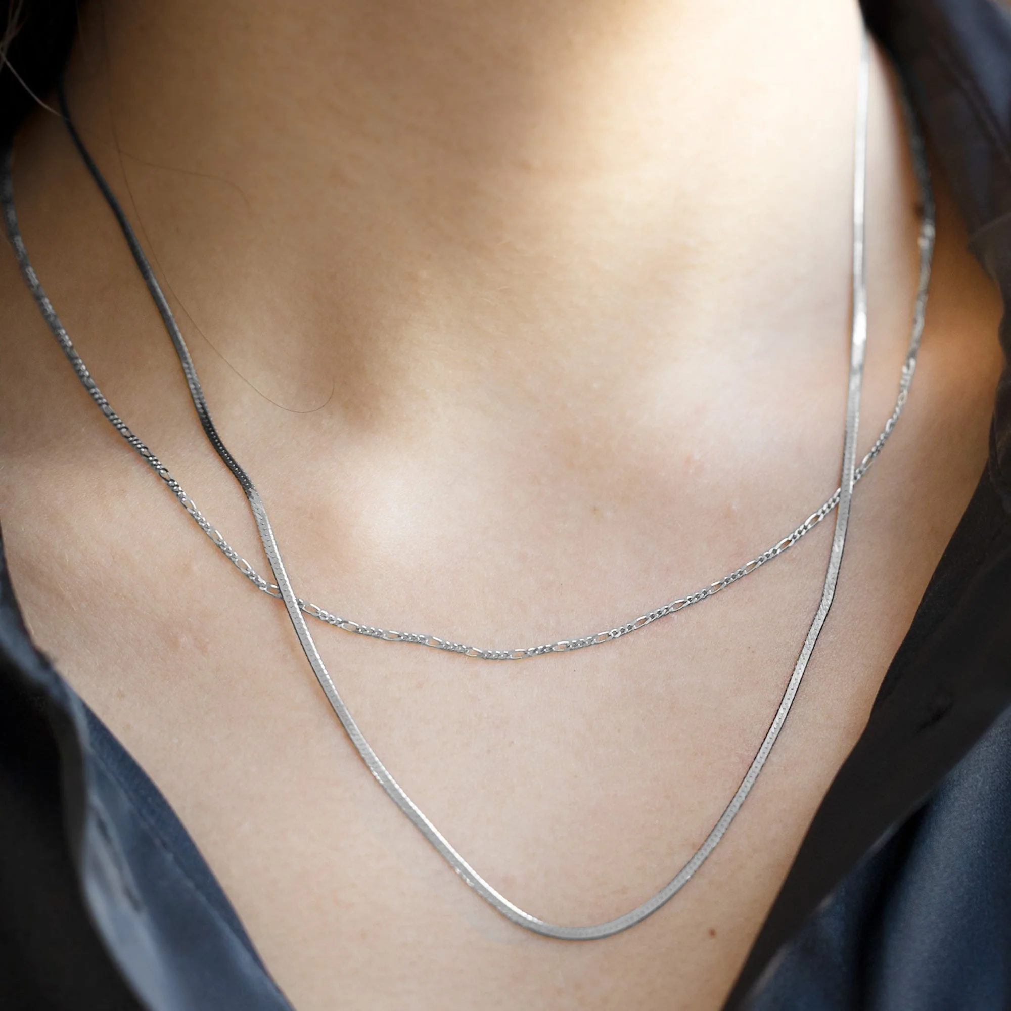 The Figaro Chain Necklace | Yellow, Rose or White Gold - Image 13
