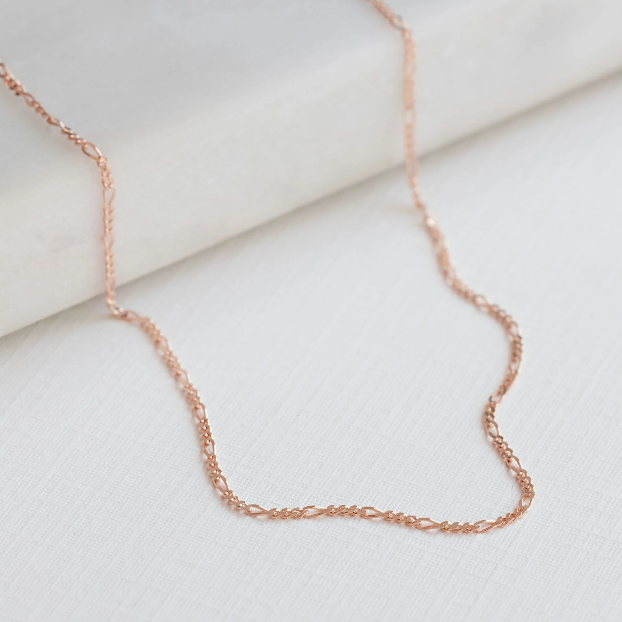 The Figaro Chain Necklace | Yellow, Rose or White Gold - Image 6