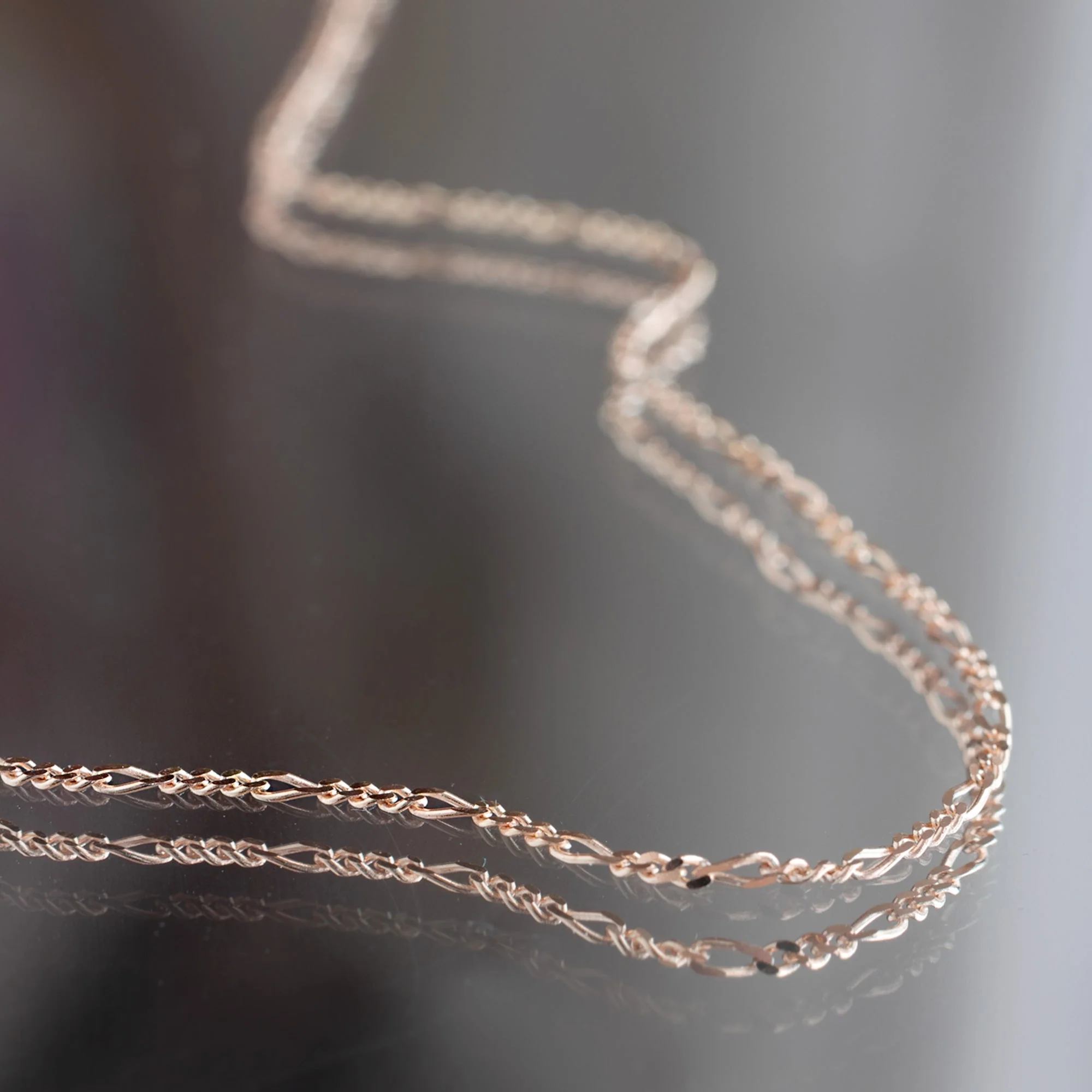 The Figaro Chain Necklace | Yellow, Rose or White Gold - Image 8