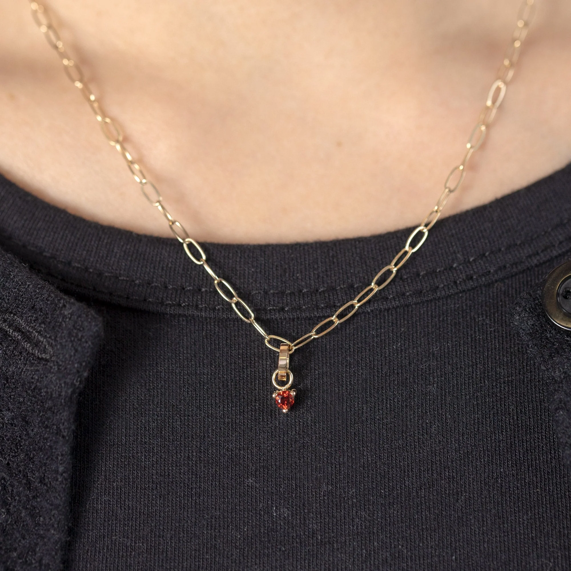 The Garnet Birthstone Charm | Yellow Gold - Image 5