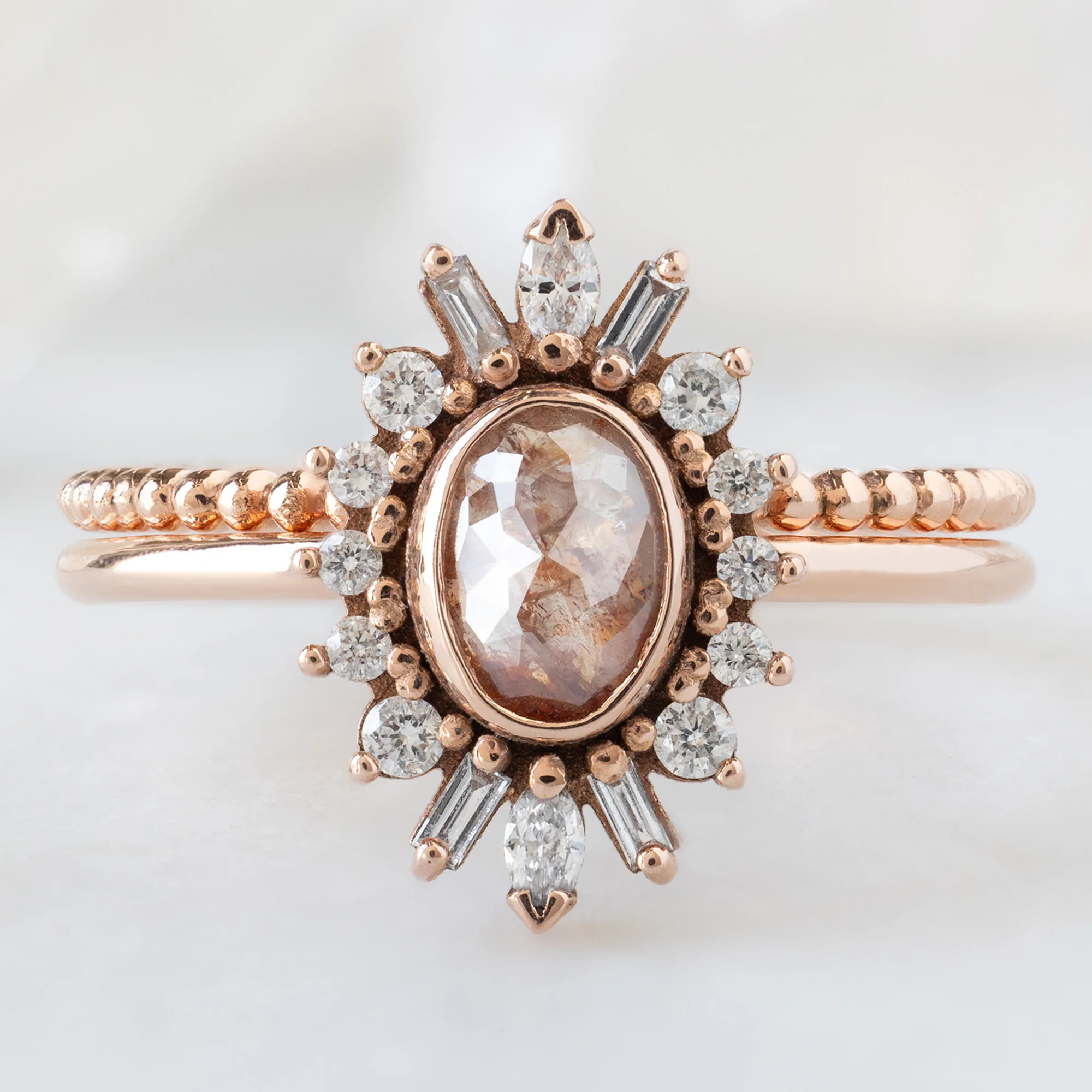 The Gold Beaded Stacking Band | Yellow or Rose Gold - Image 5