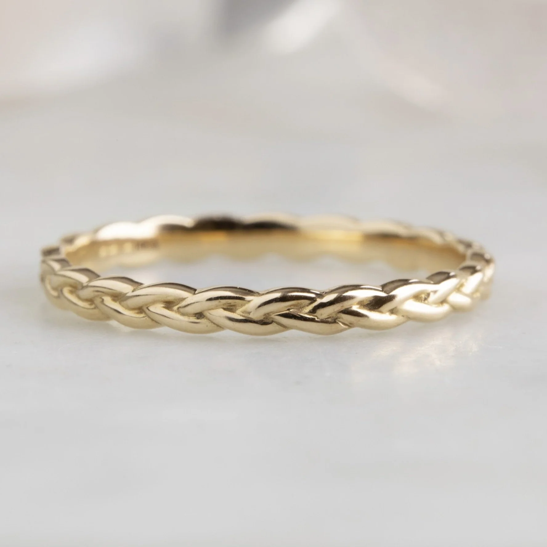 The Gold Braided Stacking Band | Yellow, Rose or White Gold - Image 4