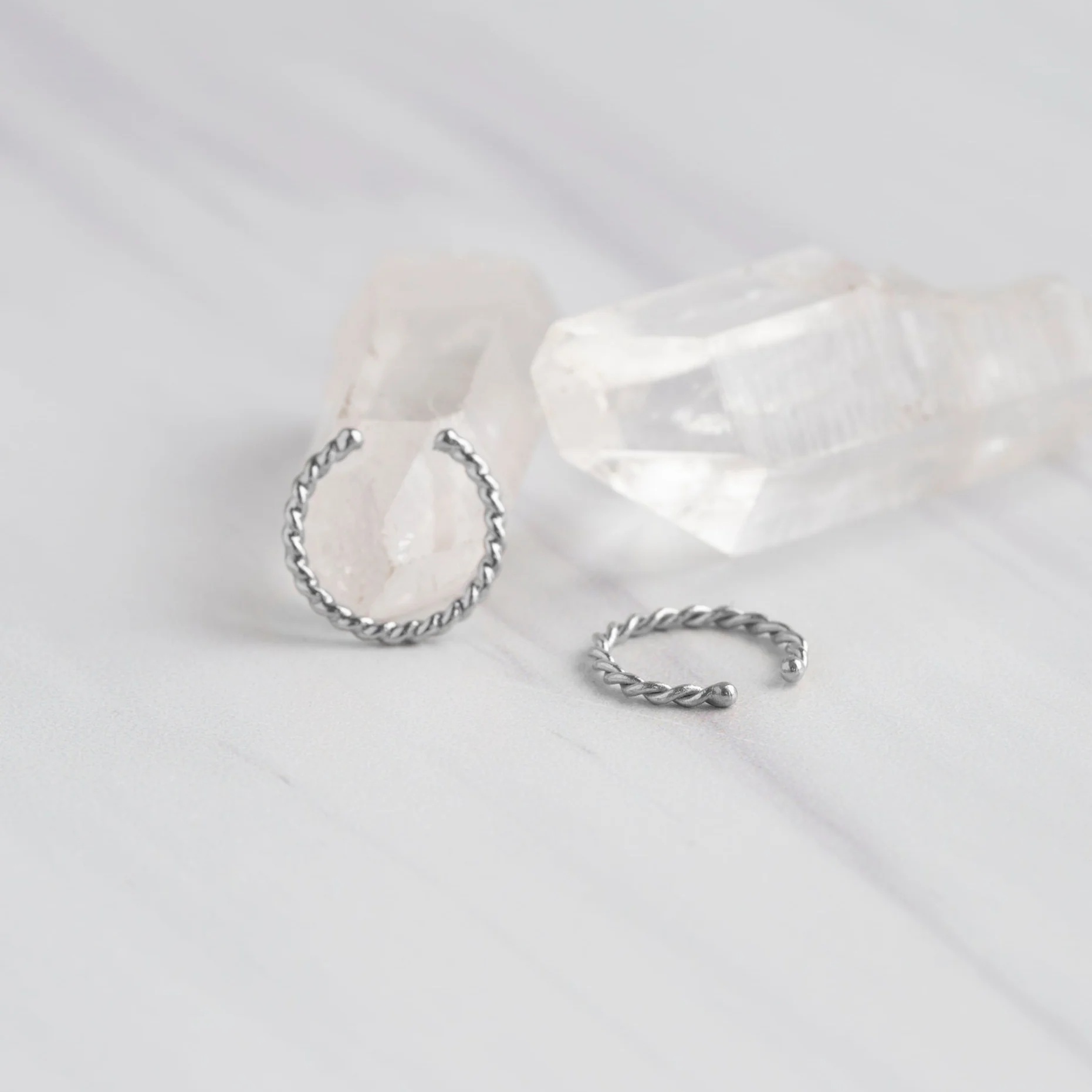 The Gold Rope Ear Cuff | Yellow or White Gold - Image 4