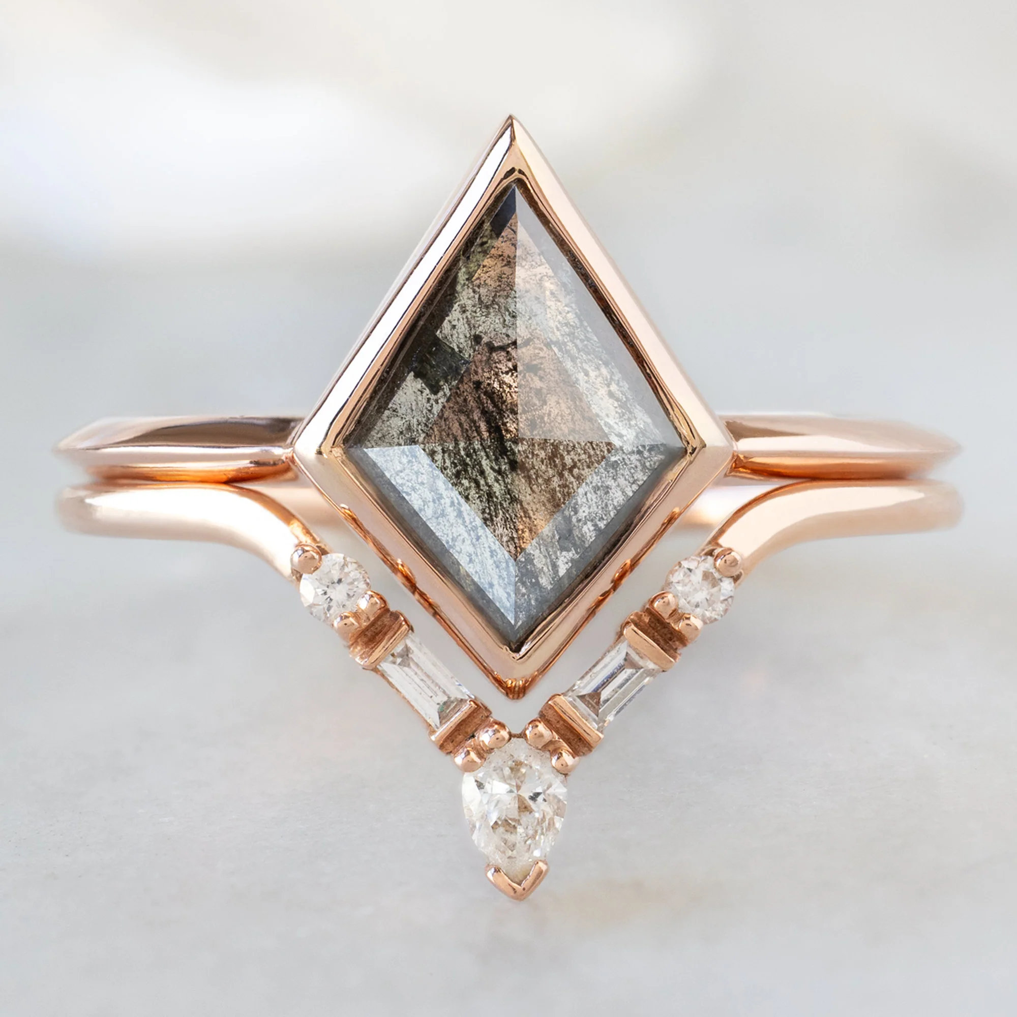 The Hazel Ring | 1.19ct Kite Black Diamond in 14K Rose Gold - Image 4