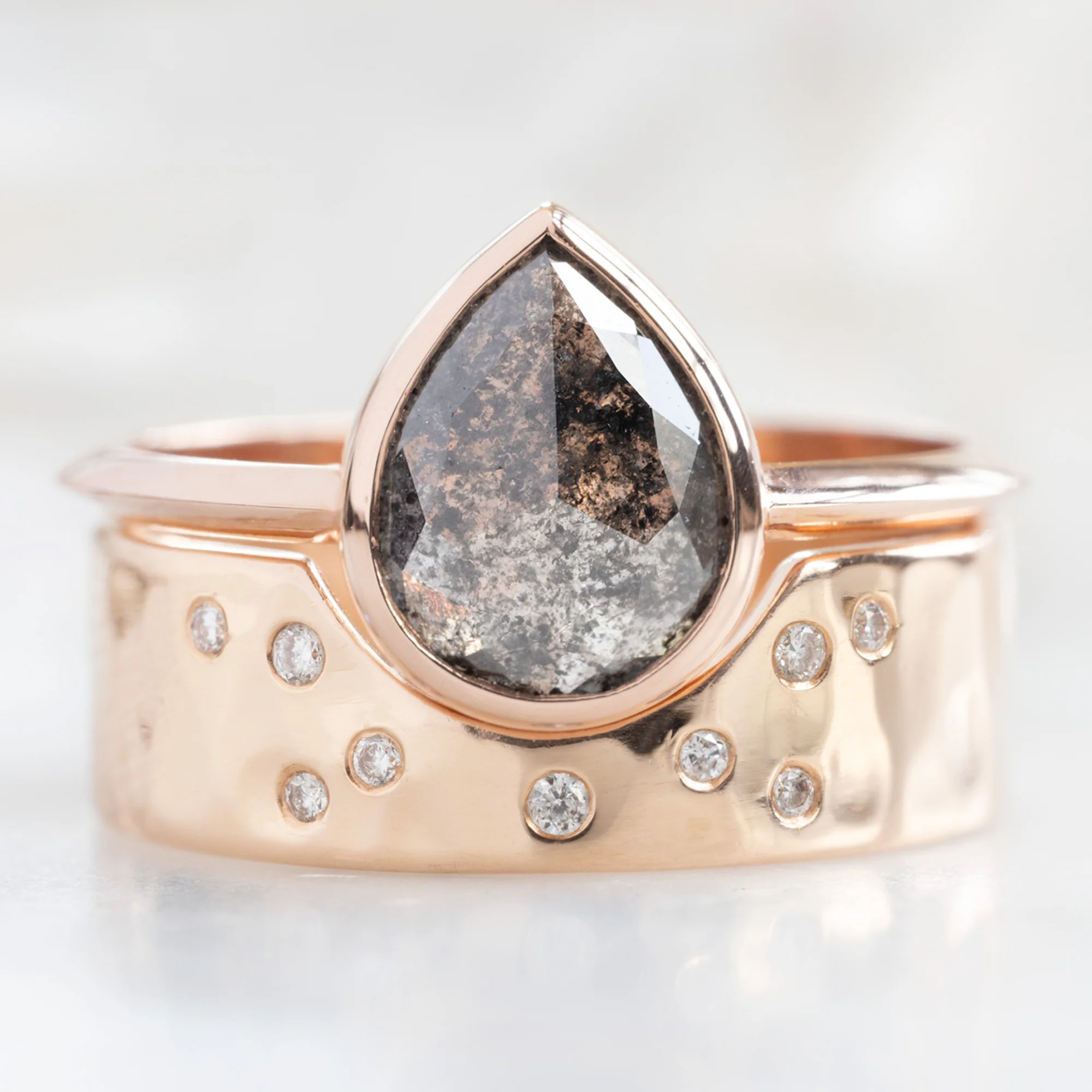 The Hazel Ring | Build Your Own Pear Black Diamond Engagement Ring - Image 5