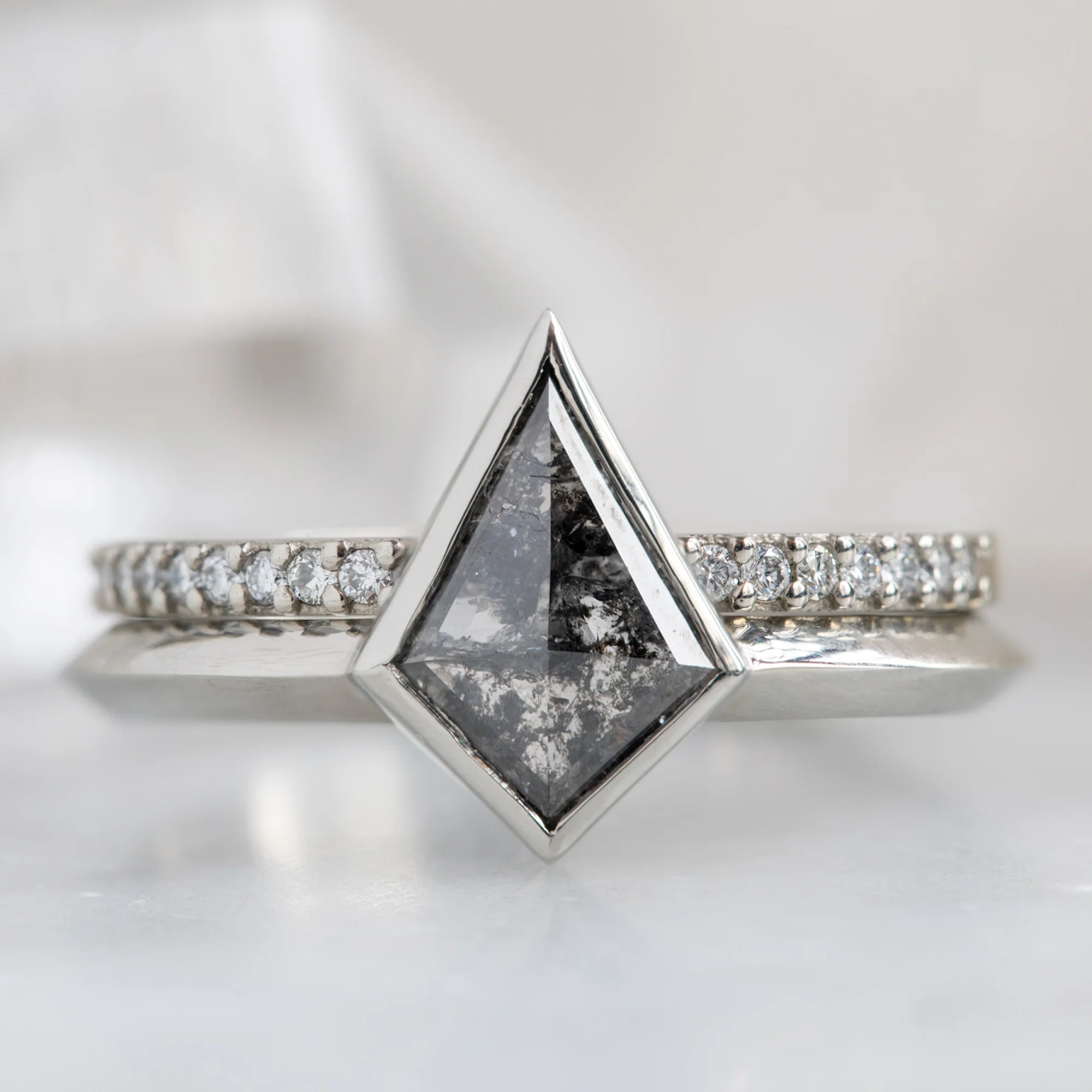 The Hazel Ring | Build Your Own Kite Salt and Pepper Diamond Engagement Ring - Image 6