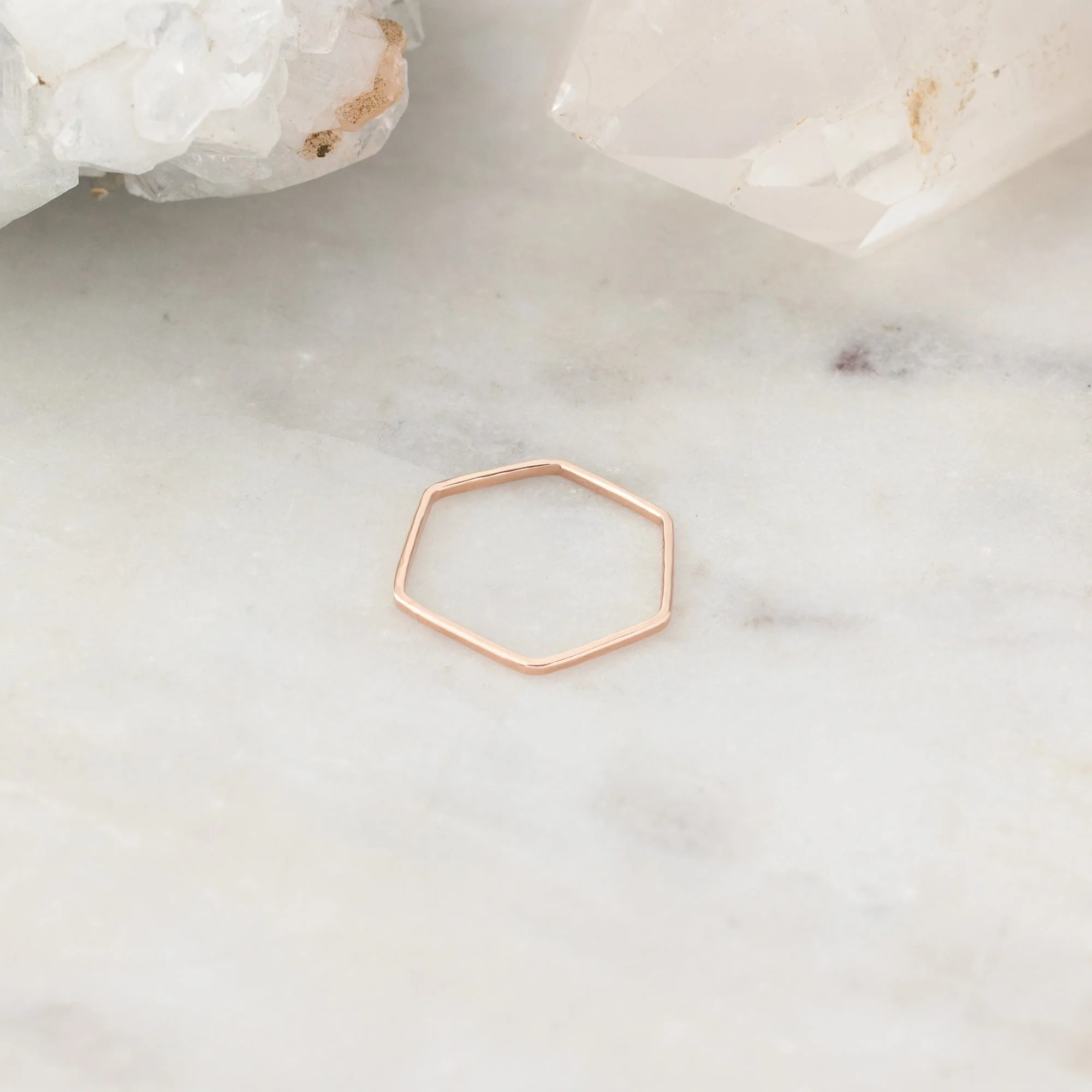 The Hex Stacking Ring | Yellow, Rose or Sterling Silver - Image 3