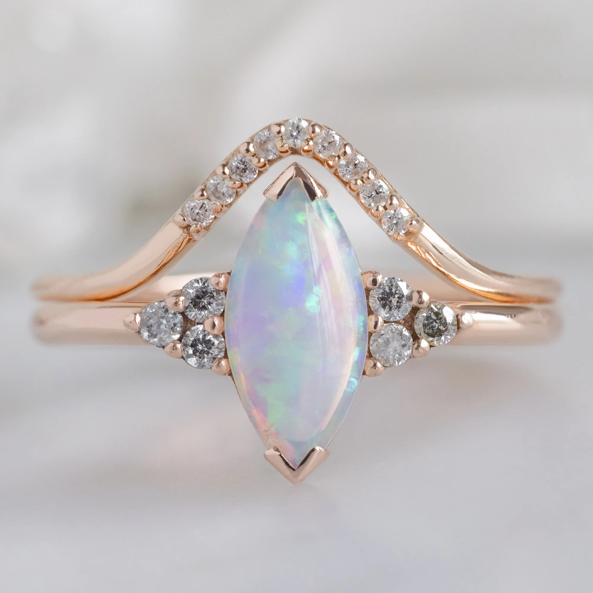 The Ivy Ring | 0.37ct Marquise Australian Opal in 14K Rose Gold - Image 4