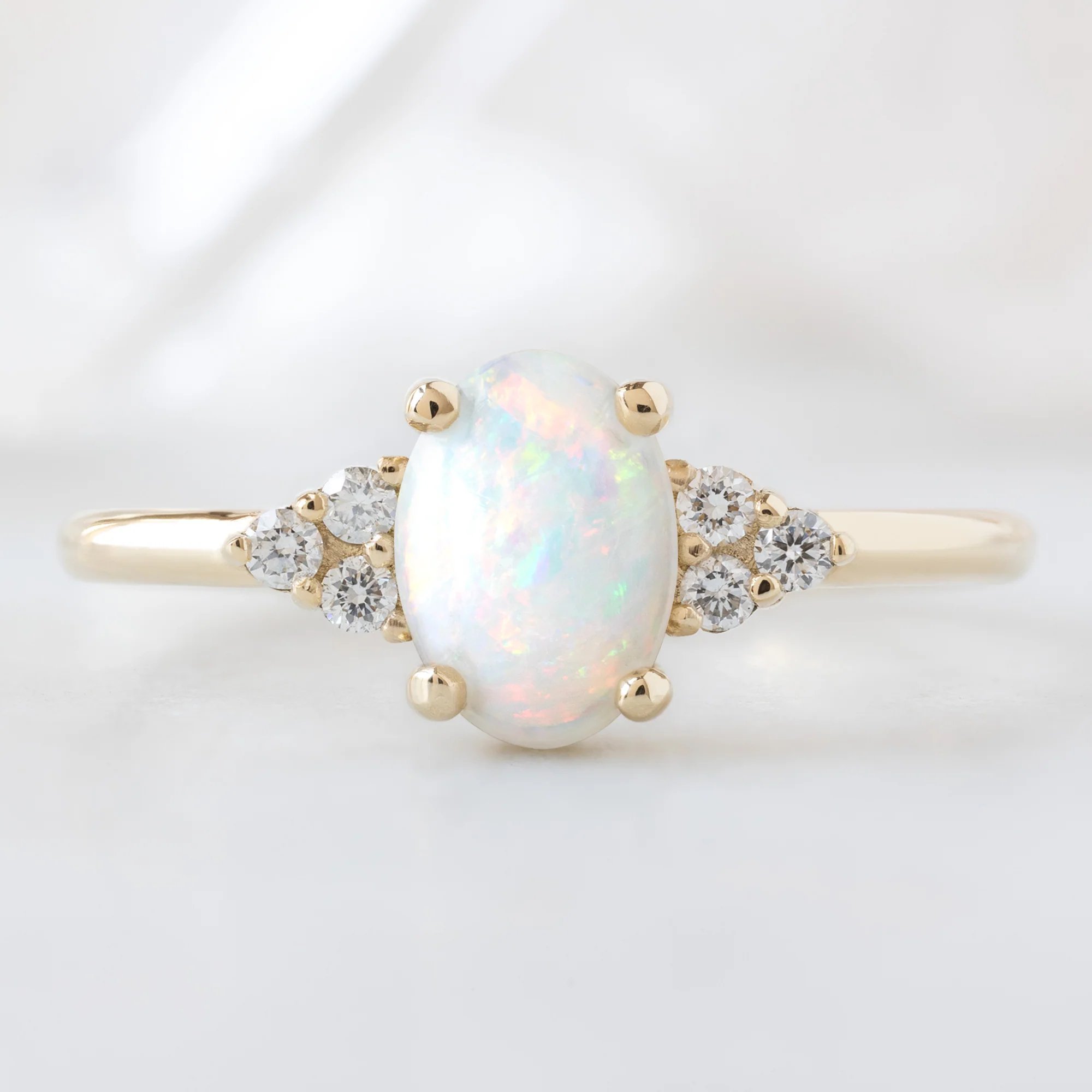 The Ivy Ring | 0.44ct Oval Australian Opal in 14K Yellow Gold - Image 5
