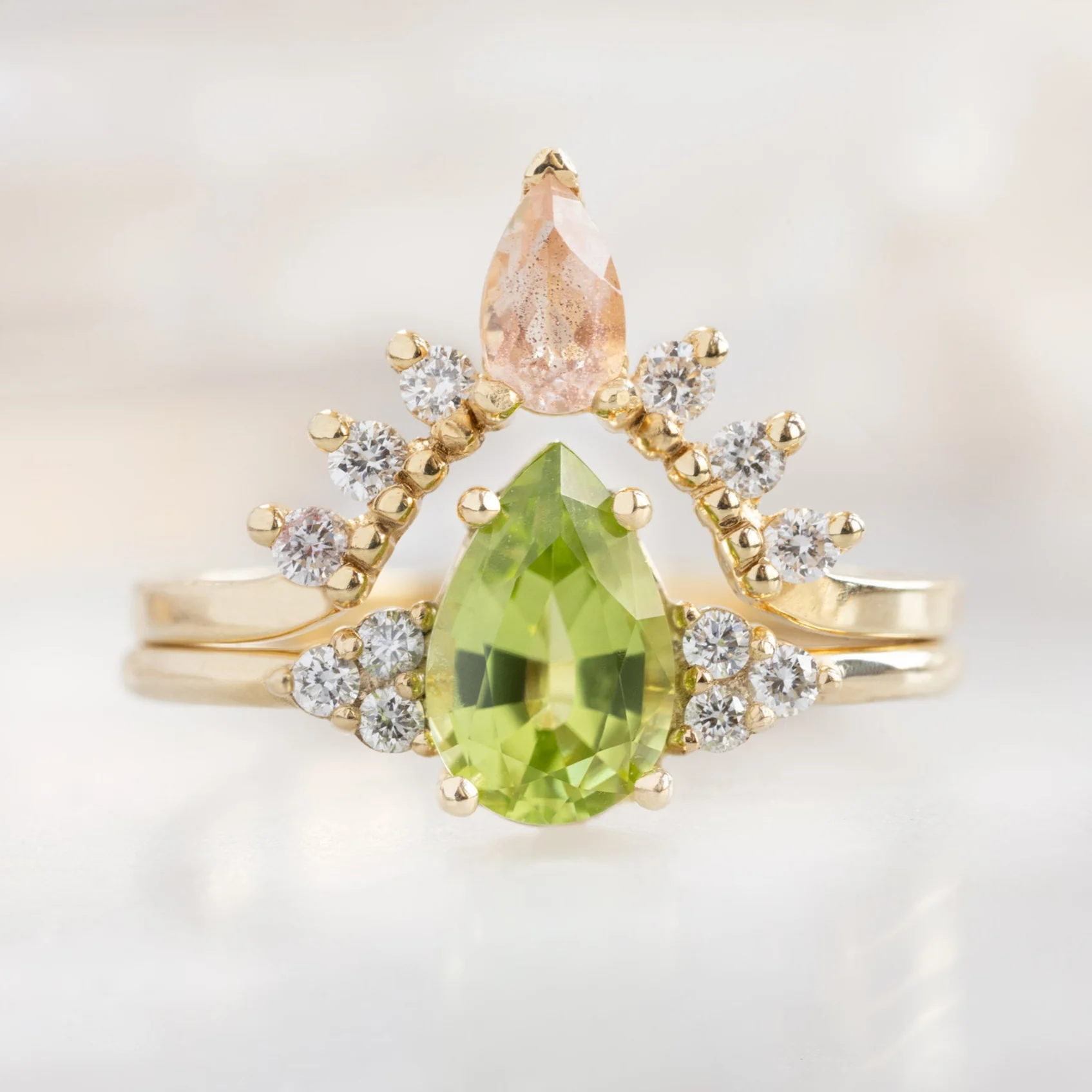 The Ivy Ring | 0.73ct Pear Peridot in 14K Yellow Gold - Image 4