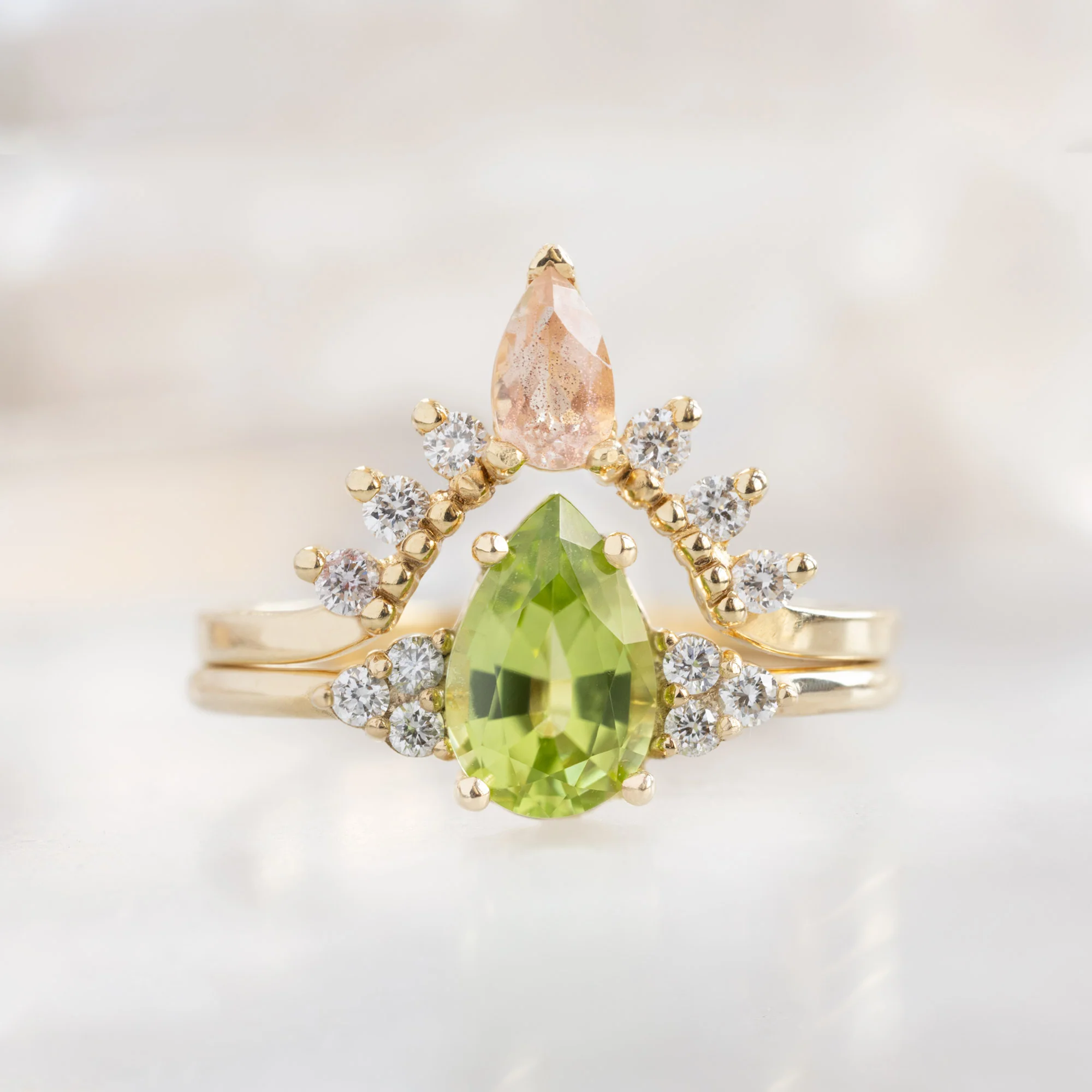 The Ivy Ring | 0.83ct Pear Peridot in 14K Yellow Gold - Image 4