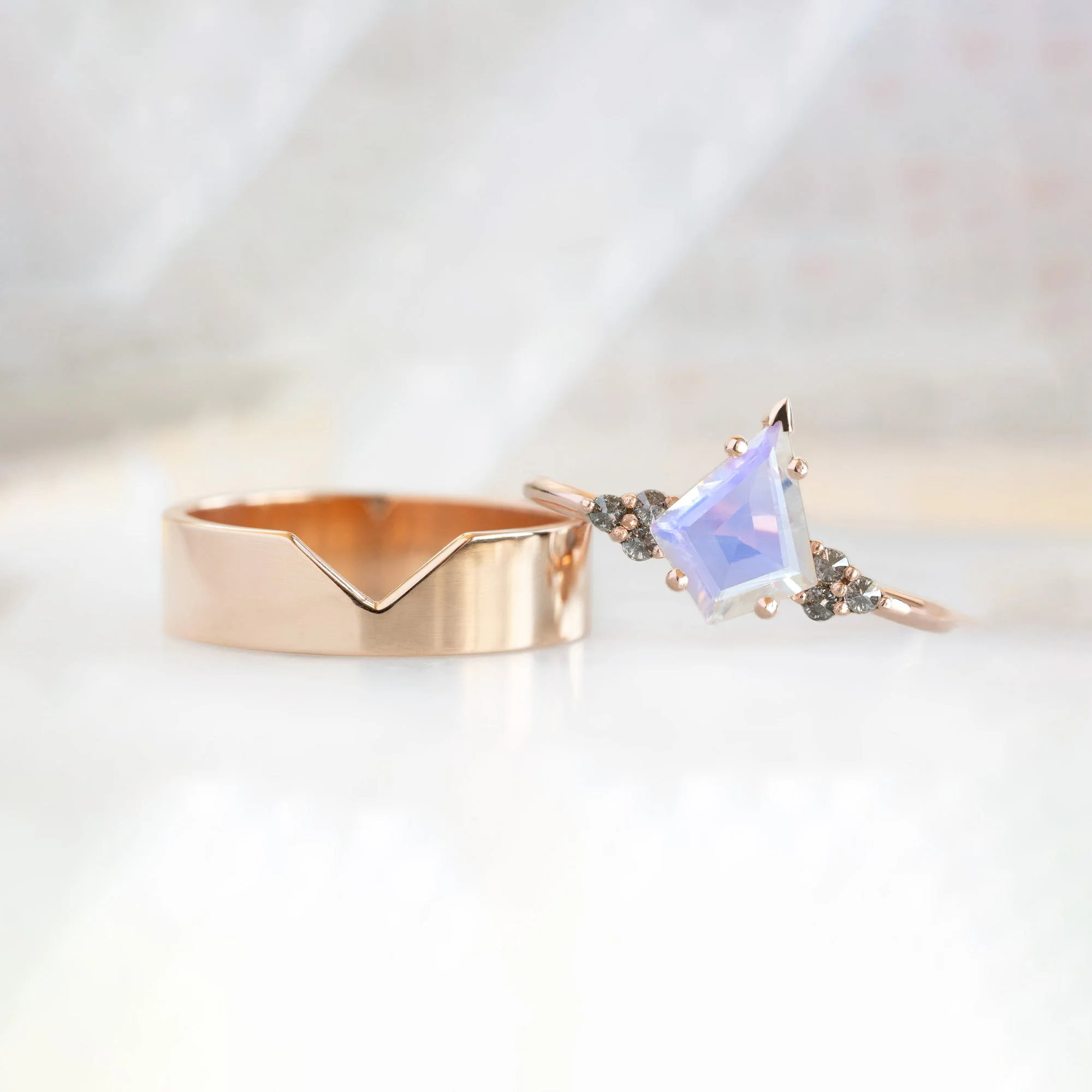The Ivy Ring | 0.96ct Kite Moonstone in 14K Rose Gold - Image 5