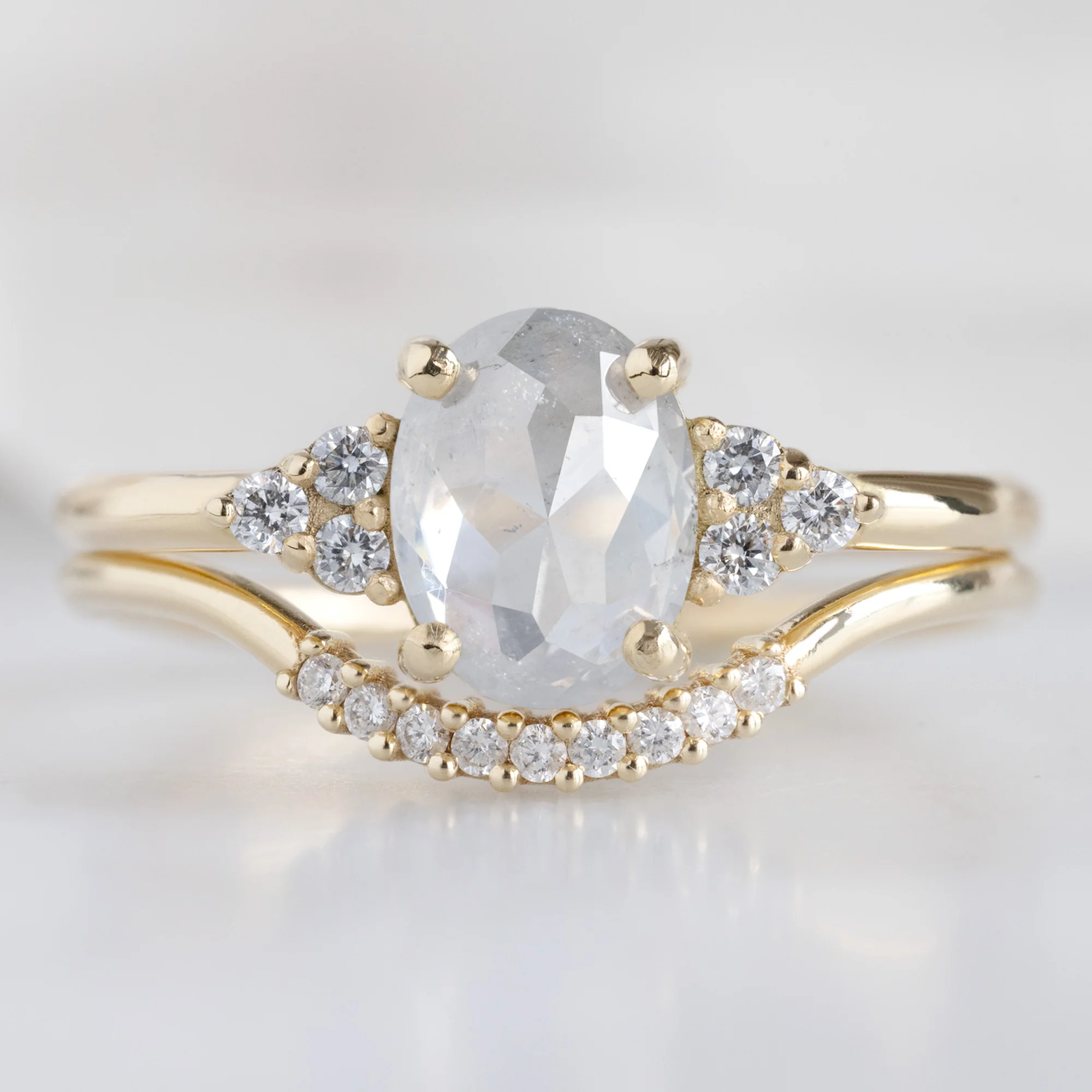 The Ivy Ring | 0.96ct Oval Icy White Diamond in 18K Yellow Gold - Image 2