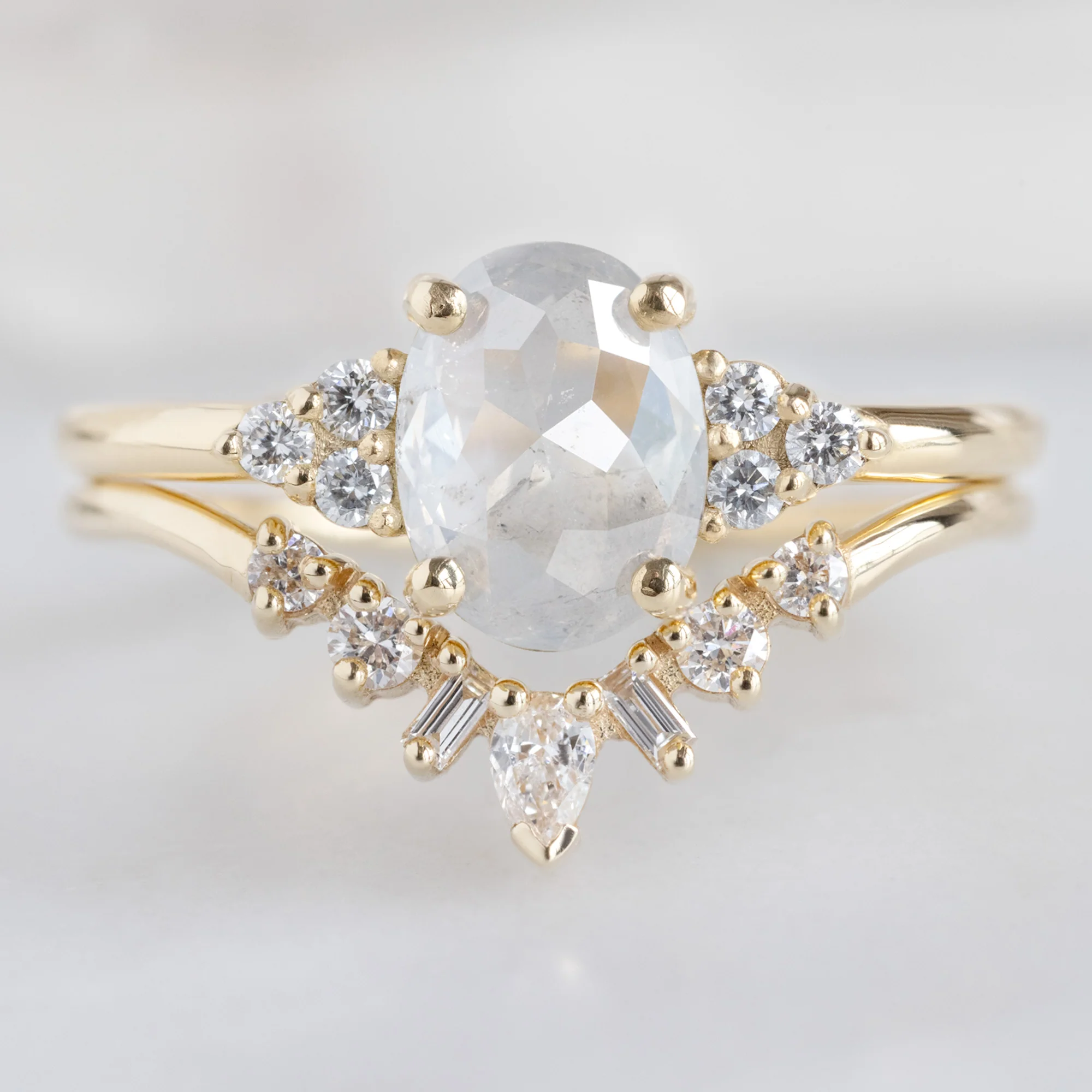 The Ivy Ring | 0.96ct Oval Icy White Diamond in 18K Yellow Gold - Image 4