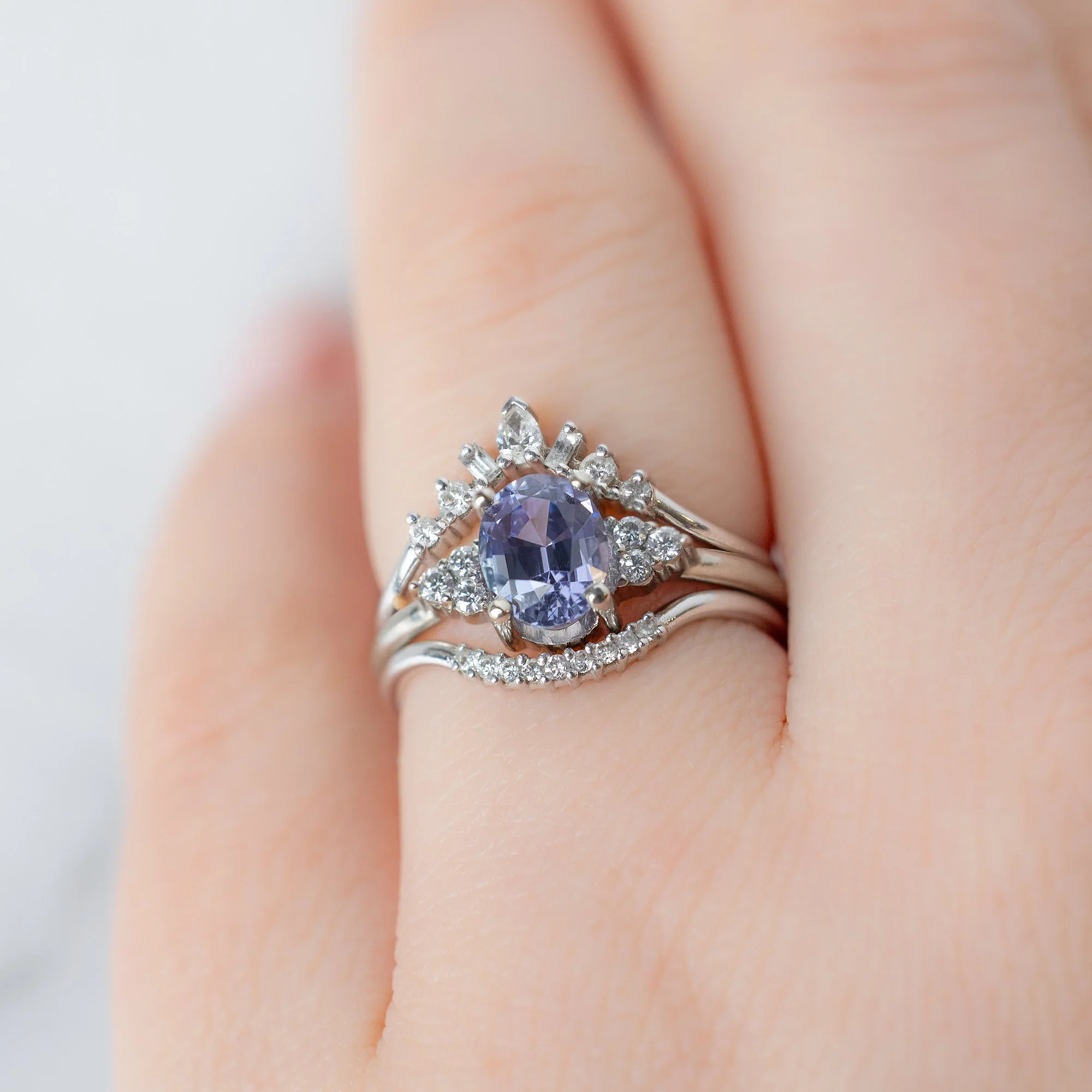 The Ivy Ring | 1.08ct Oval Tanzanite in 14K White Gold - Image 2