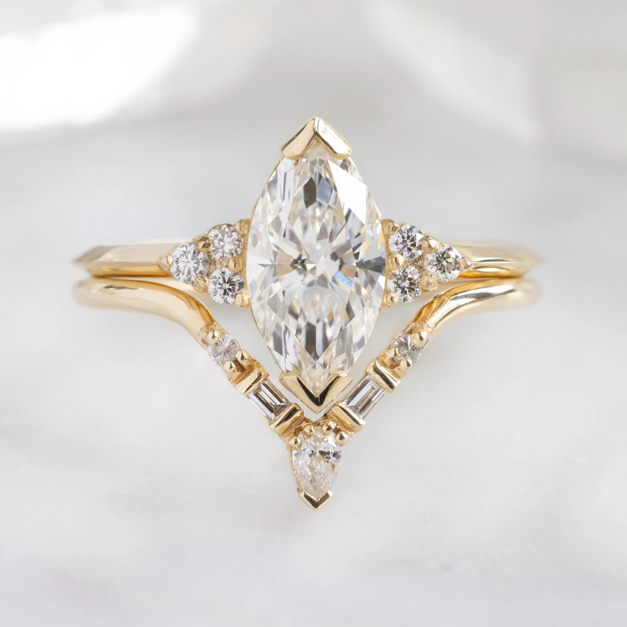 The Ivy Ring | 1.17ct Marquise Lab Grown Diamond in 14K Yellow Gold - Image 3