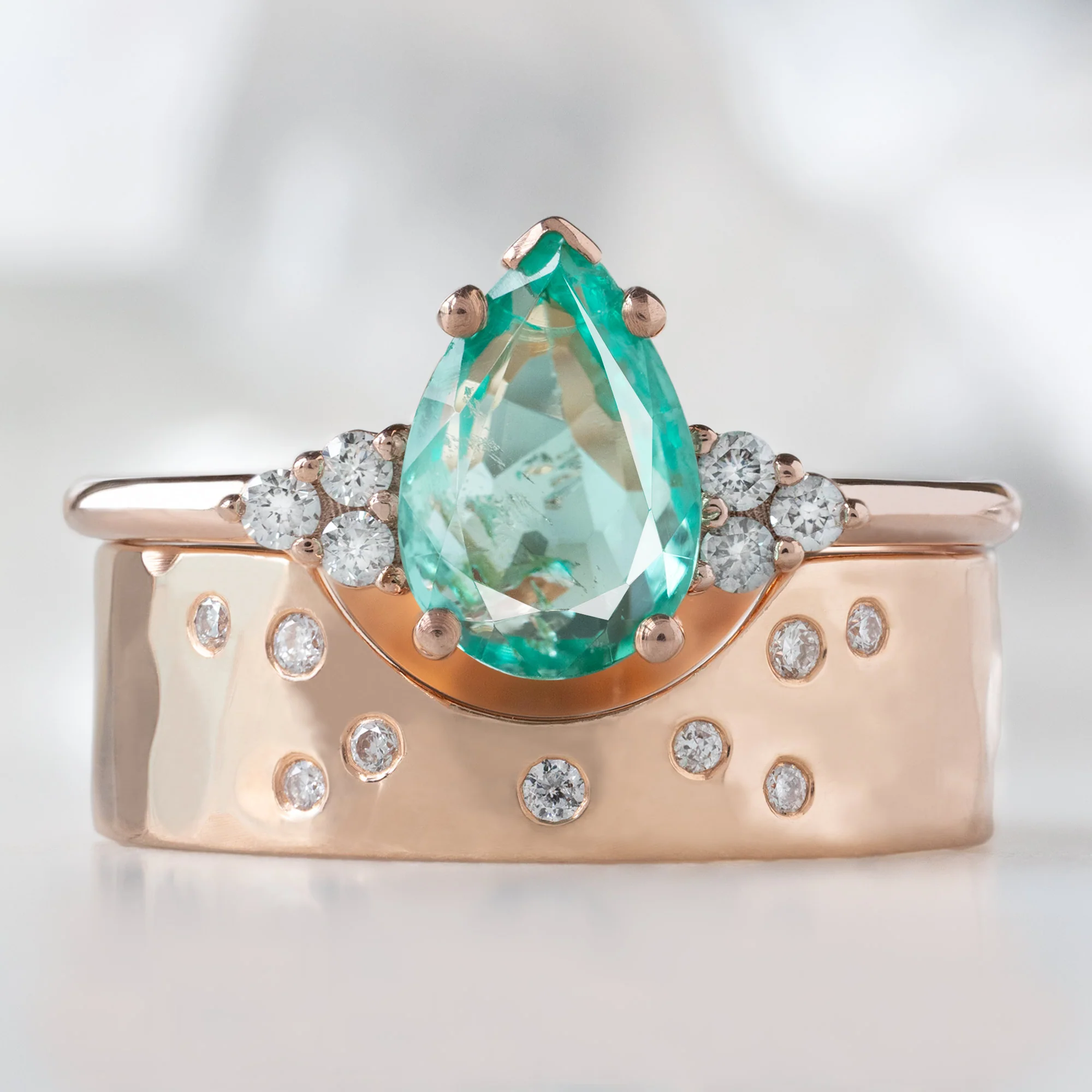 The Ivy Ring | 1.23ct Pear Emerald in 14K Rose Gold - Image 4