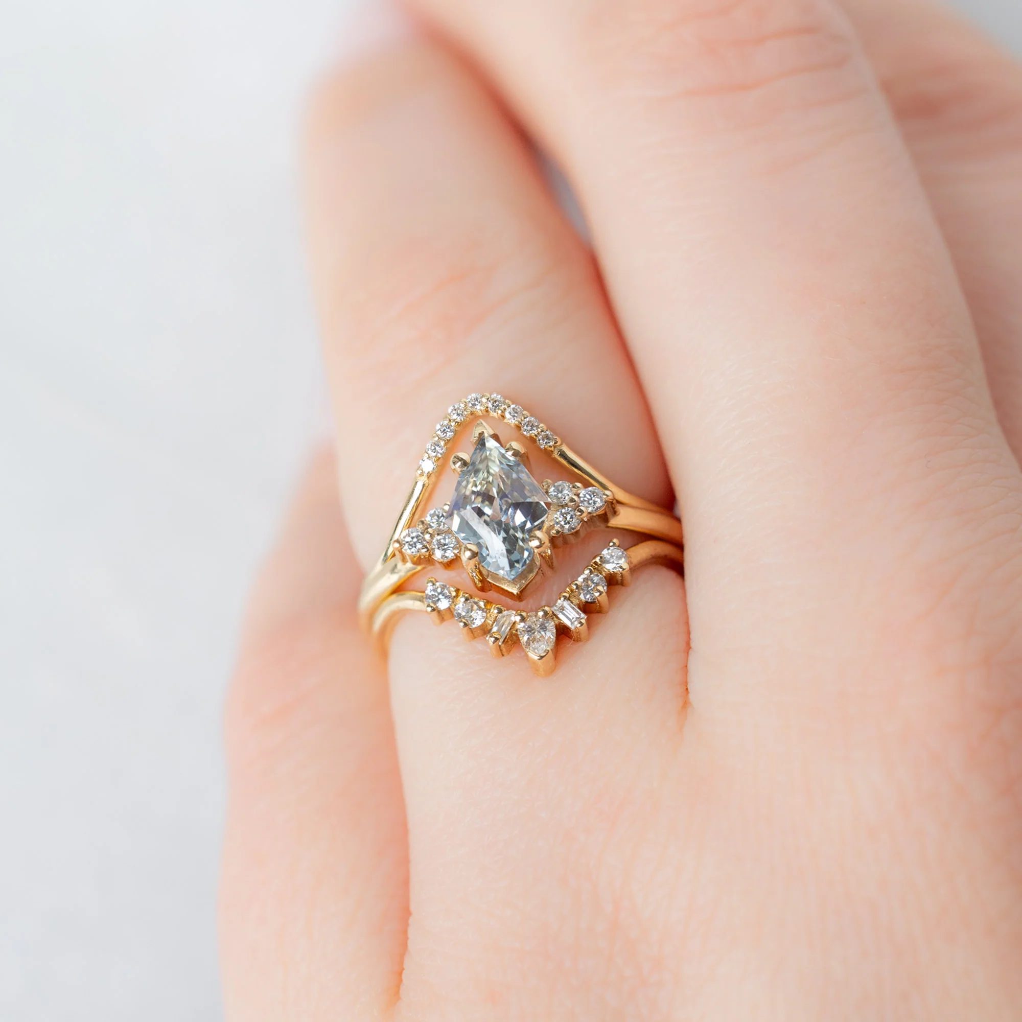 The Ivy Ring | 1.37ct Kite Blue Sapphire in 14K Yellow Gold - Image 2