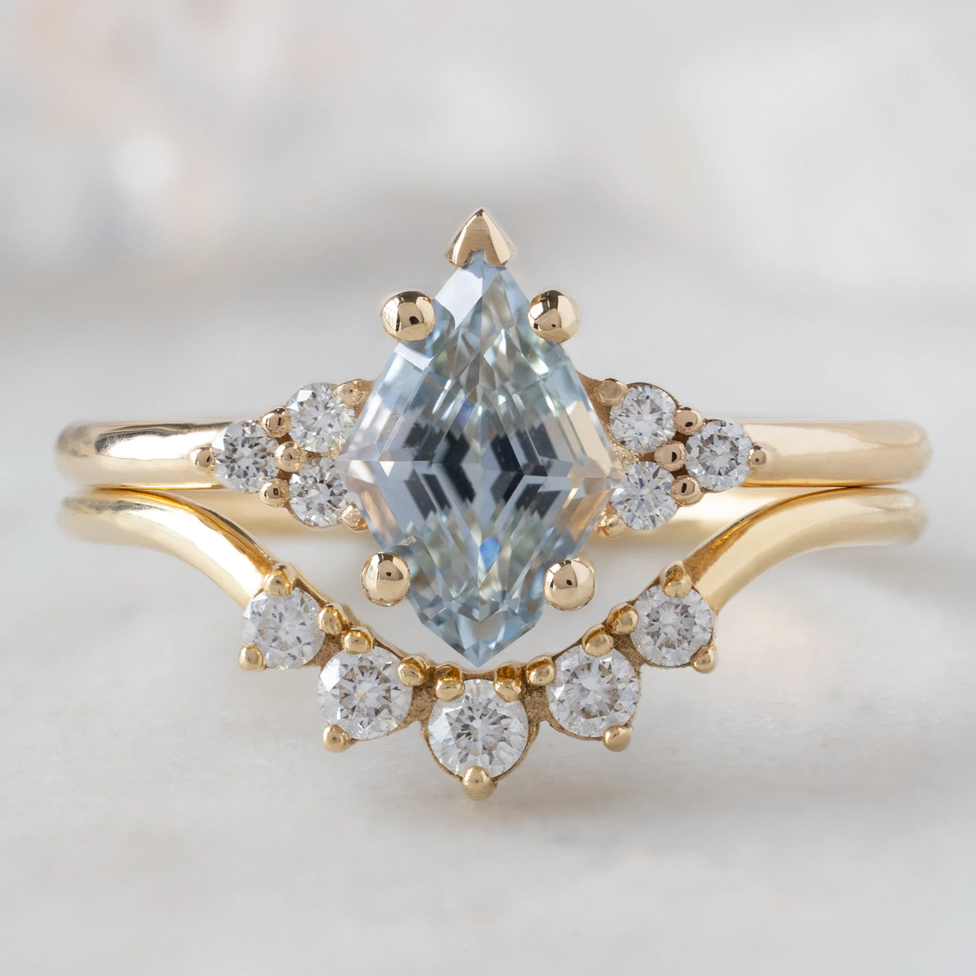 The Ivy Ring | 1.37ct Kite Blue Sapphire in 14K Yellow Gold - Image 3