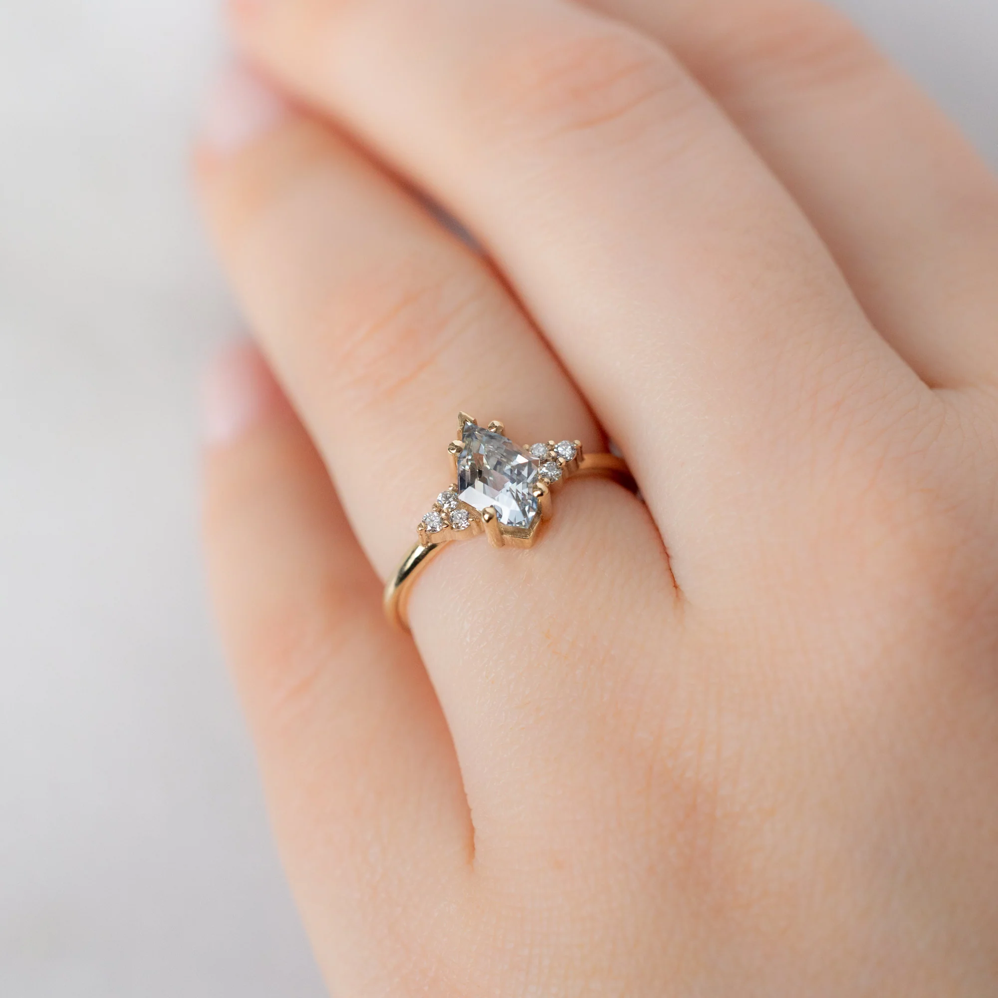 The Ivy Ring | 1.37ct Kite Blue Sapphire in 14K Yellow Gold - Image 5