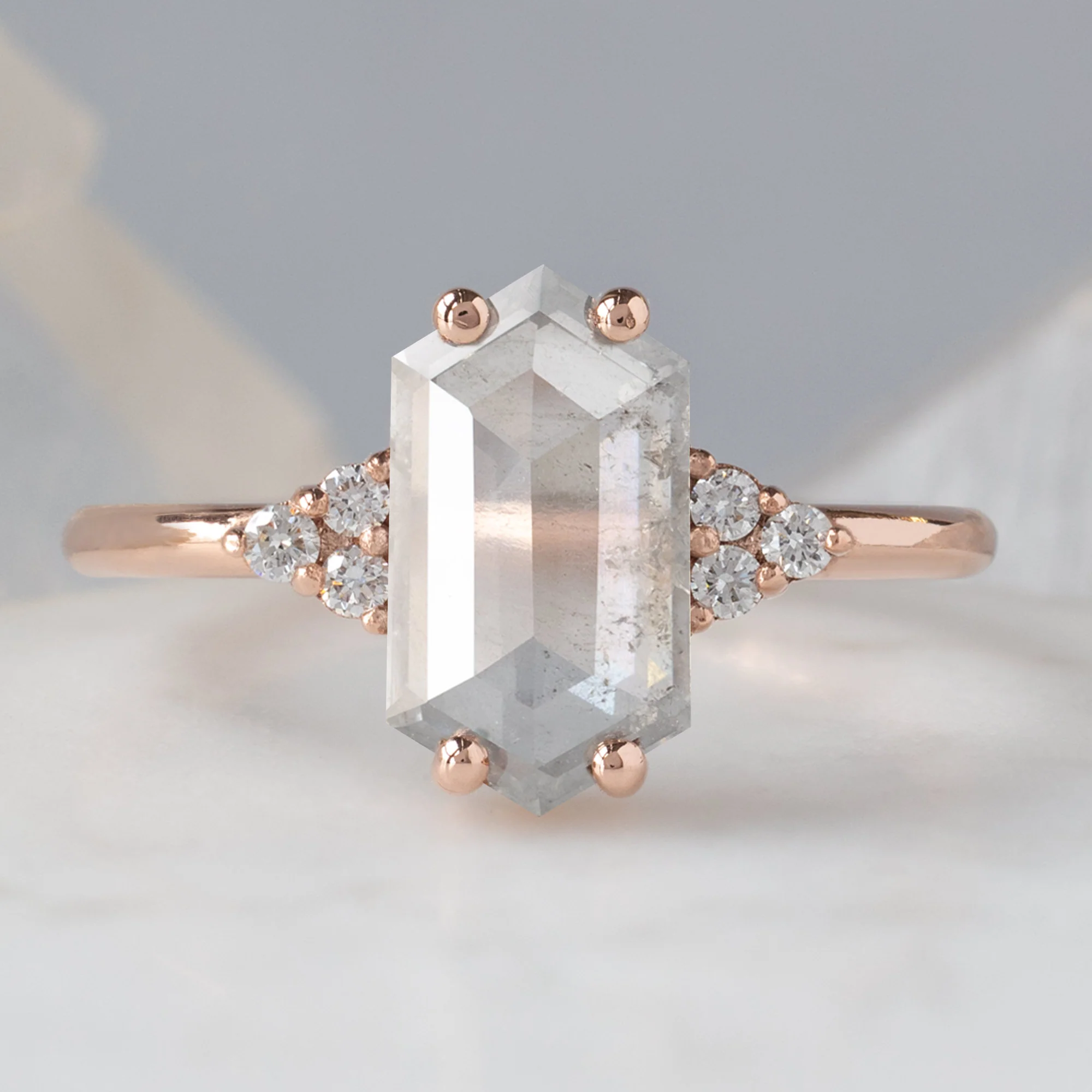 Design Your Own Custom | Hexagon Diamond Engagement Ring - Image 3