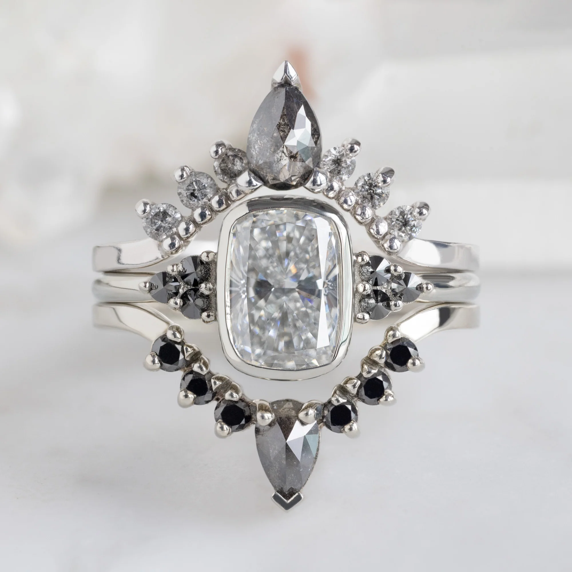 The Ivy Ring | 1.58ct Lab Grown Cushion Cut White Diamond in 14K White Gold - Image 2