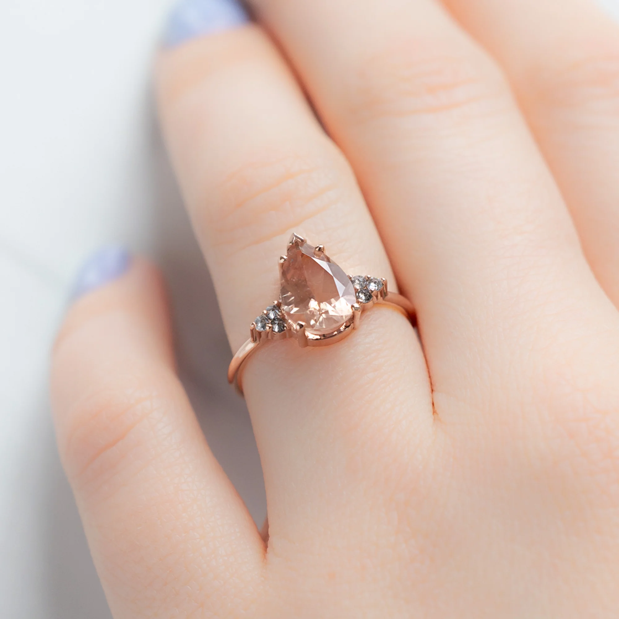 The Ivy Ring | 1.59ct Pear Cut Sunstone in 14K Rose Gold - Image 2