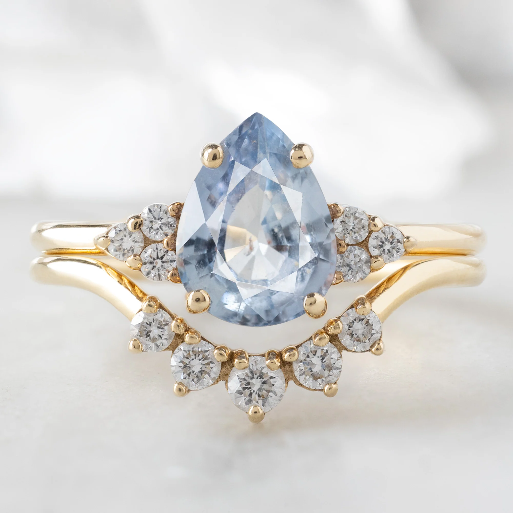 The Ivy Ring | 1.5ct Pear Cut Sapphire in 14K Yellow Gold - Image 3