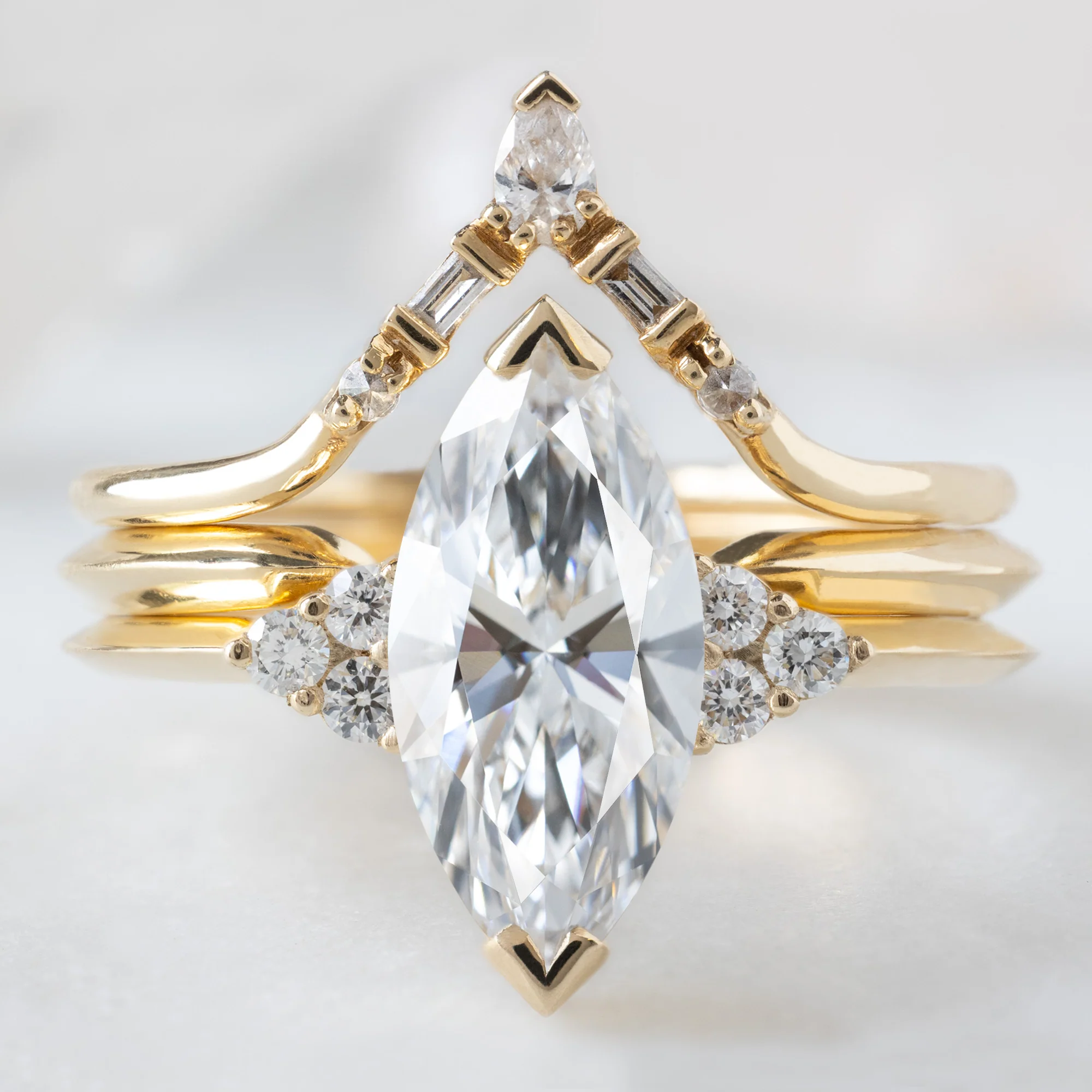 The Ivy Ring | 1.64ct Marquise Lab Grown White Diamond in 14K Yellow Gold - Image 2