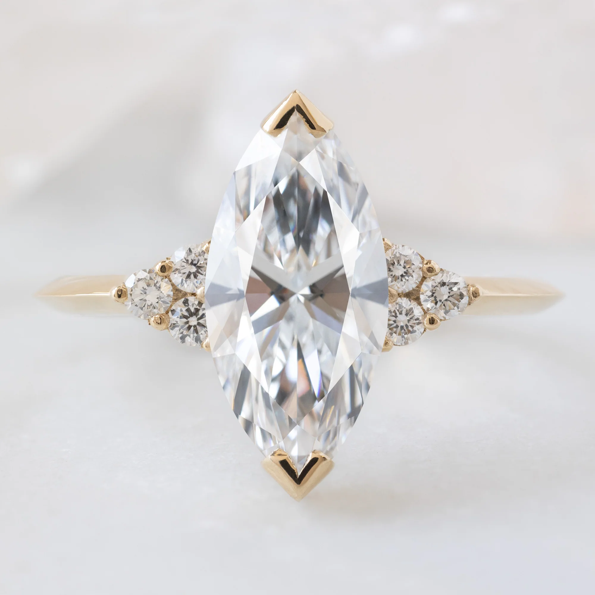 The Ivy Ring | 1.64ct Marquise Lab Grown White Diamond in 14K Yellow Gold - Image 5