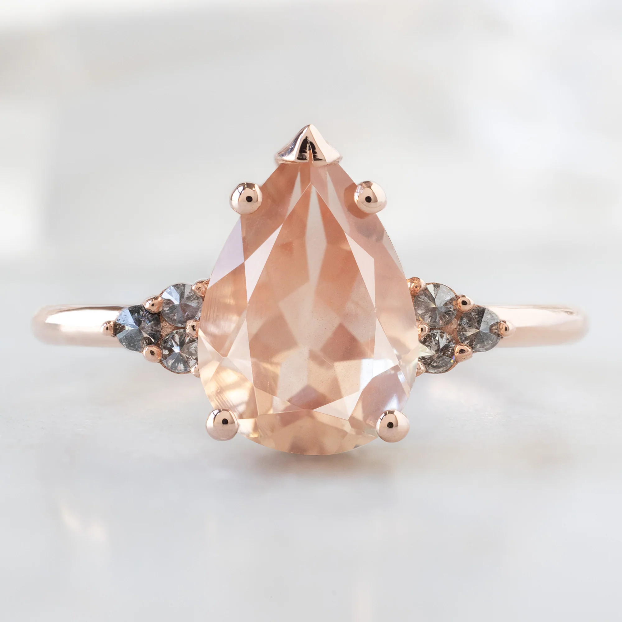 The Ivy Ring | 1.89ct Pear Sunstone in 14K Rose Gold