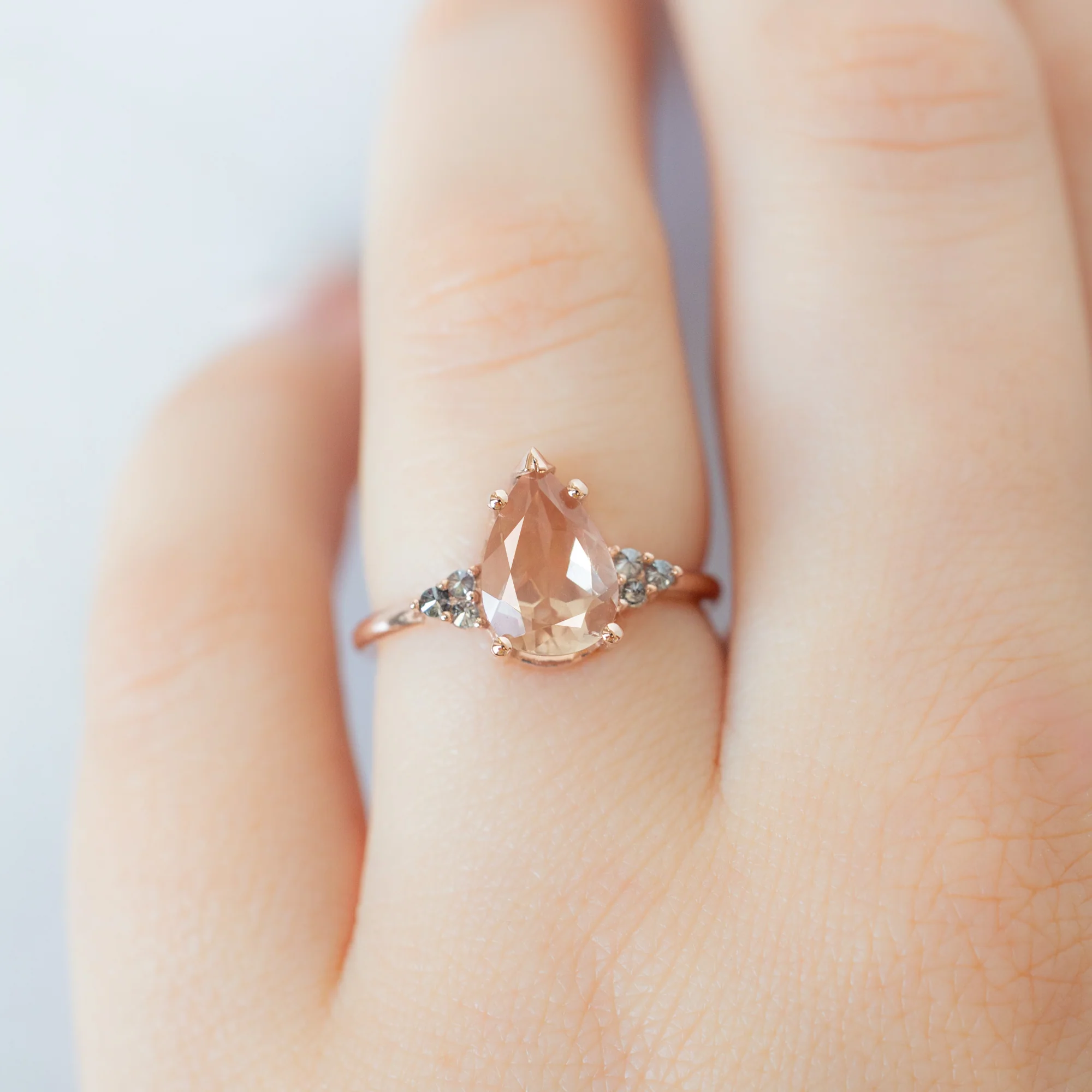 The Ivy Ring | 1.89ct Pear Sunstone in 14K Rose Gold - Image 4