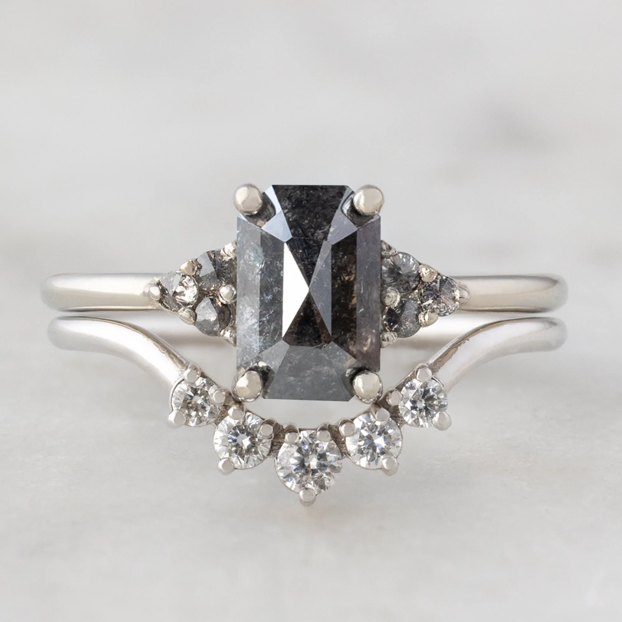 The Ivy Ring | Build Your Own Emerald Cut Black Diamond Engagement Ring - Image 3
