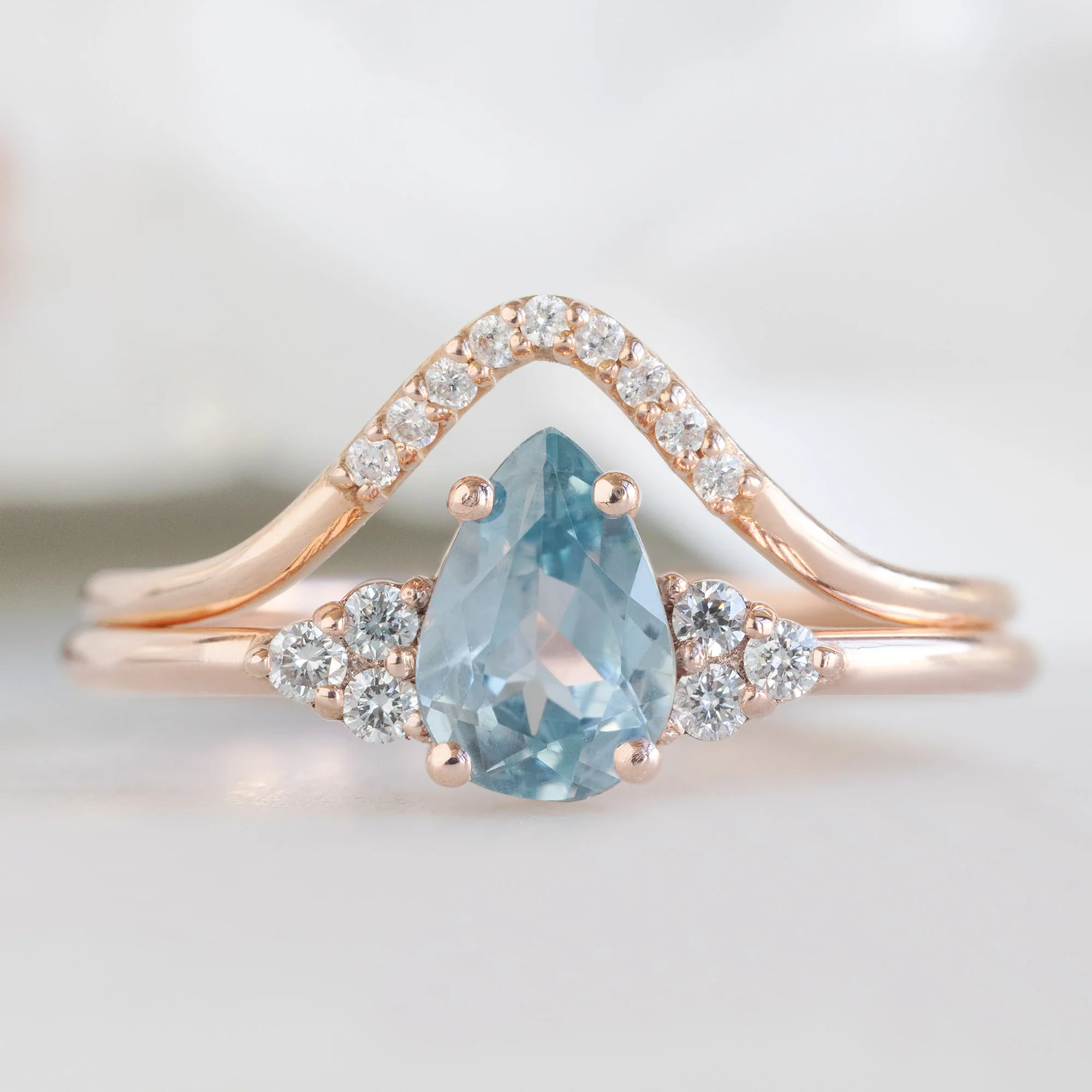 The Ivy Ring | Build Your Own Pear Blue Sapphire Engagement Ring - Image 7