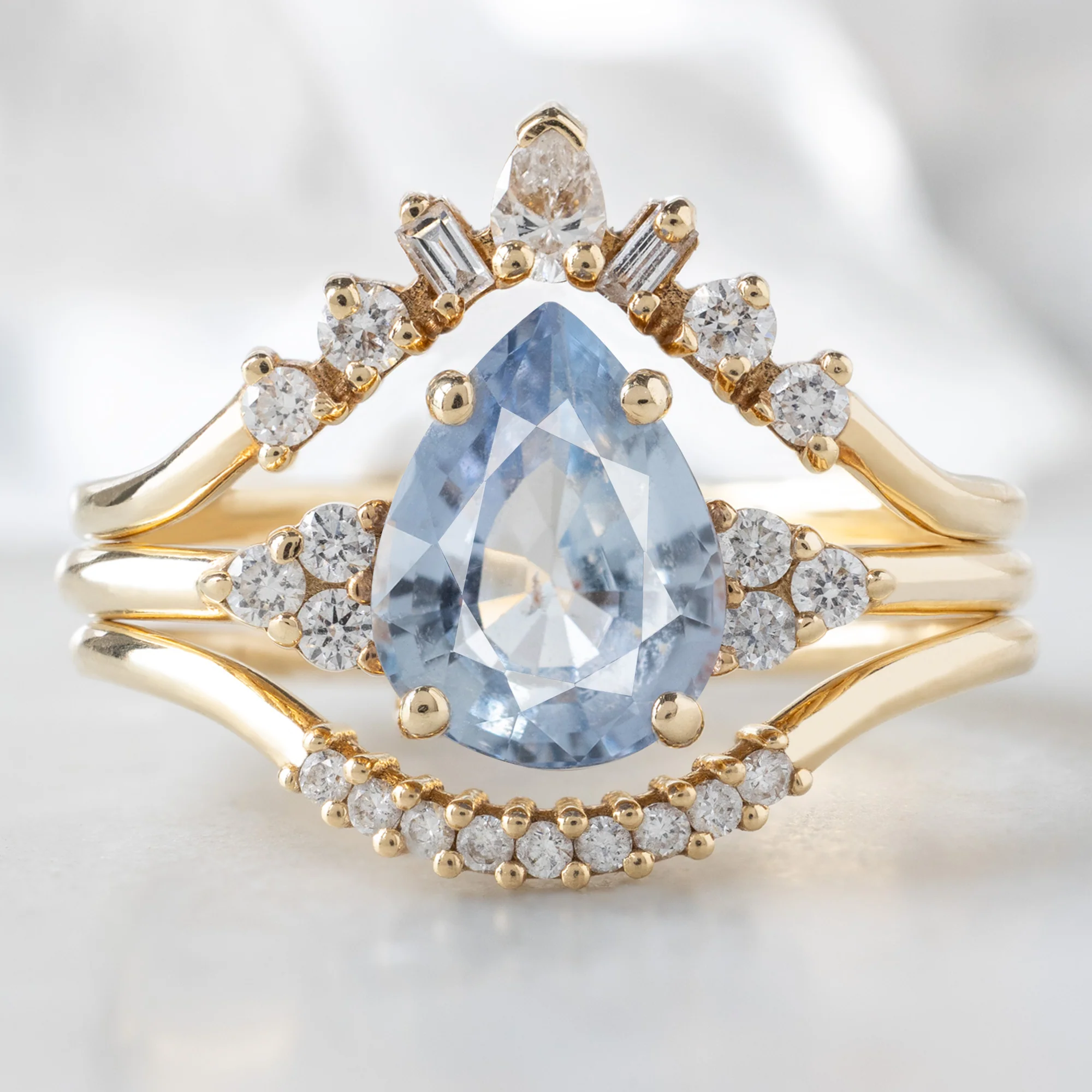 The Ivy Ring | Build Your Own Pear Blue Sapphire Engagement Ring - Image 8