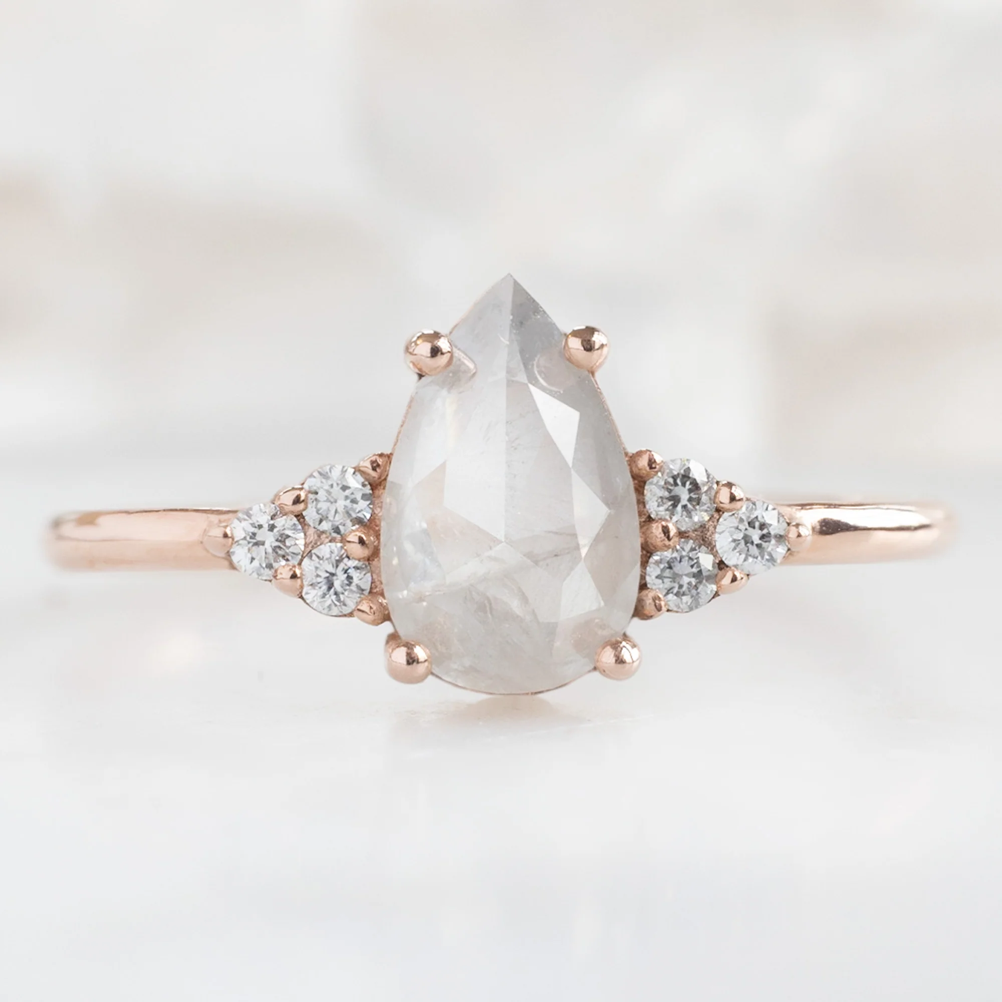 The Ivy Ring | Build Your Own Pear Icy White Diamond Engagement Ring - Image 4
