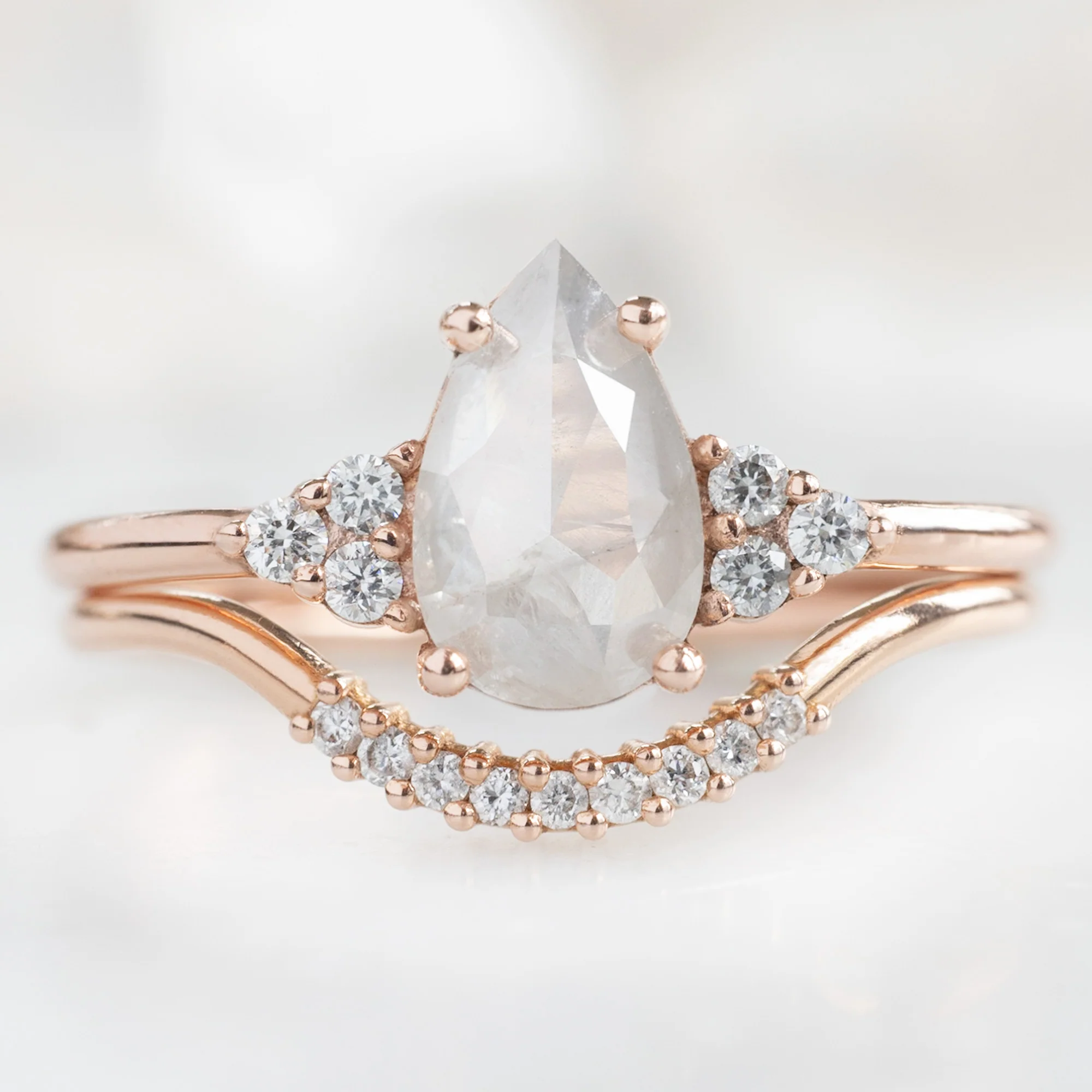 The Ivy Ring | Build Your Own Pear Icy White Diamond Engagement Ring - Image 7