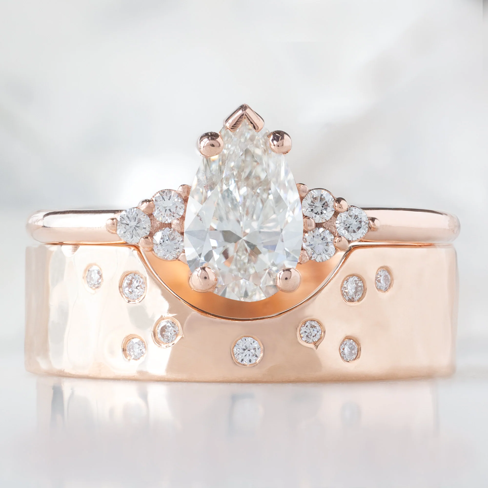 The Ivy Ring | 0.65ct Pear White Diamond in 14K Rose Gold - Image 3